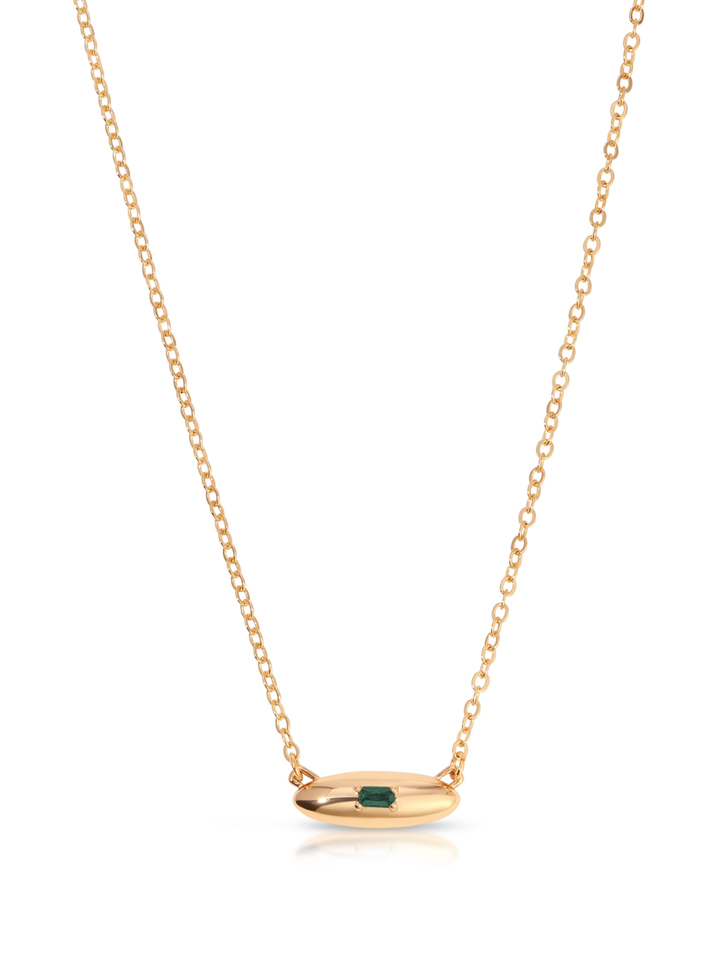 Oval Dome Pendant Necklace