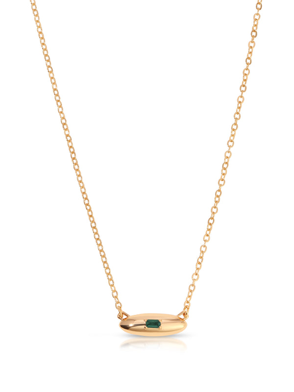 Oval Dome Pendant Necklace