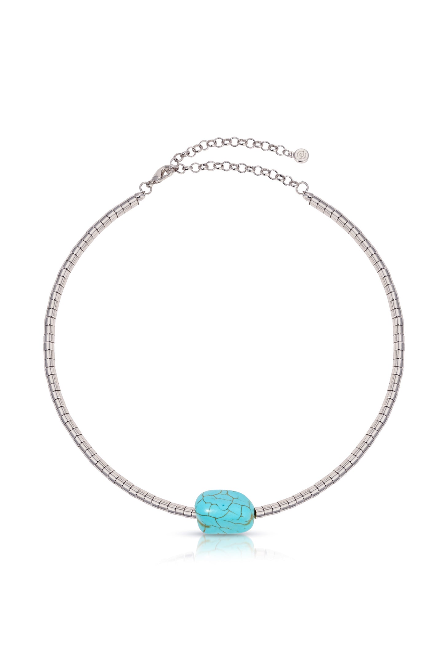 Beaded Turquoise Nugget Necklace