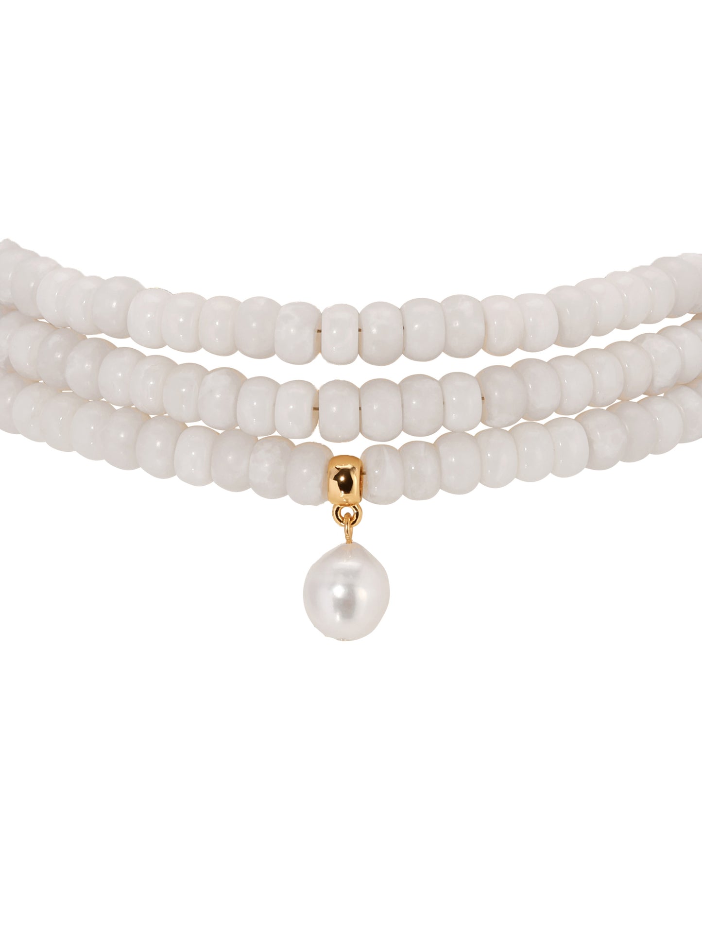 Marina Layers White Quartz Necklace