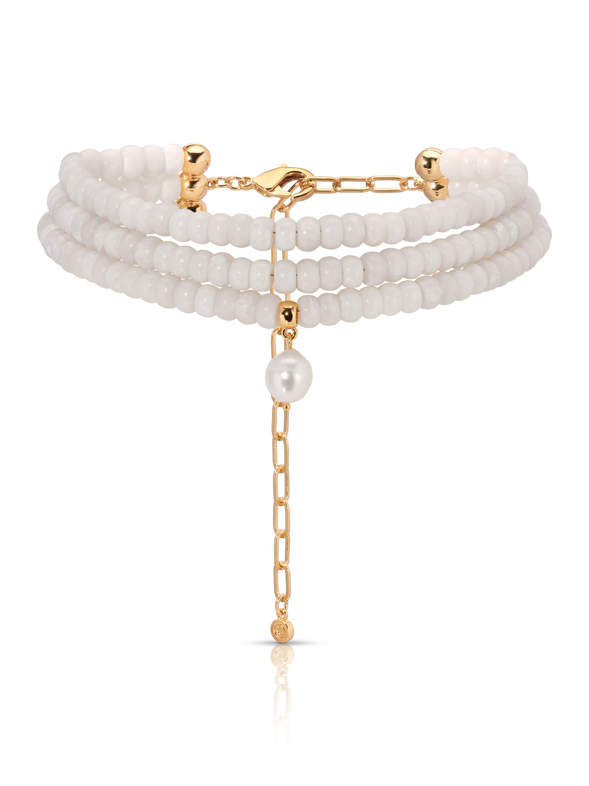 Marina Layers White Quartz Necklace