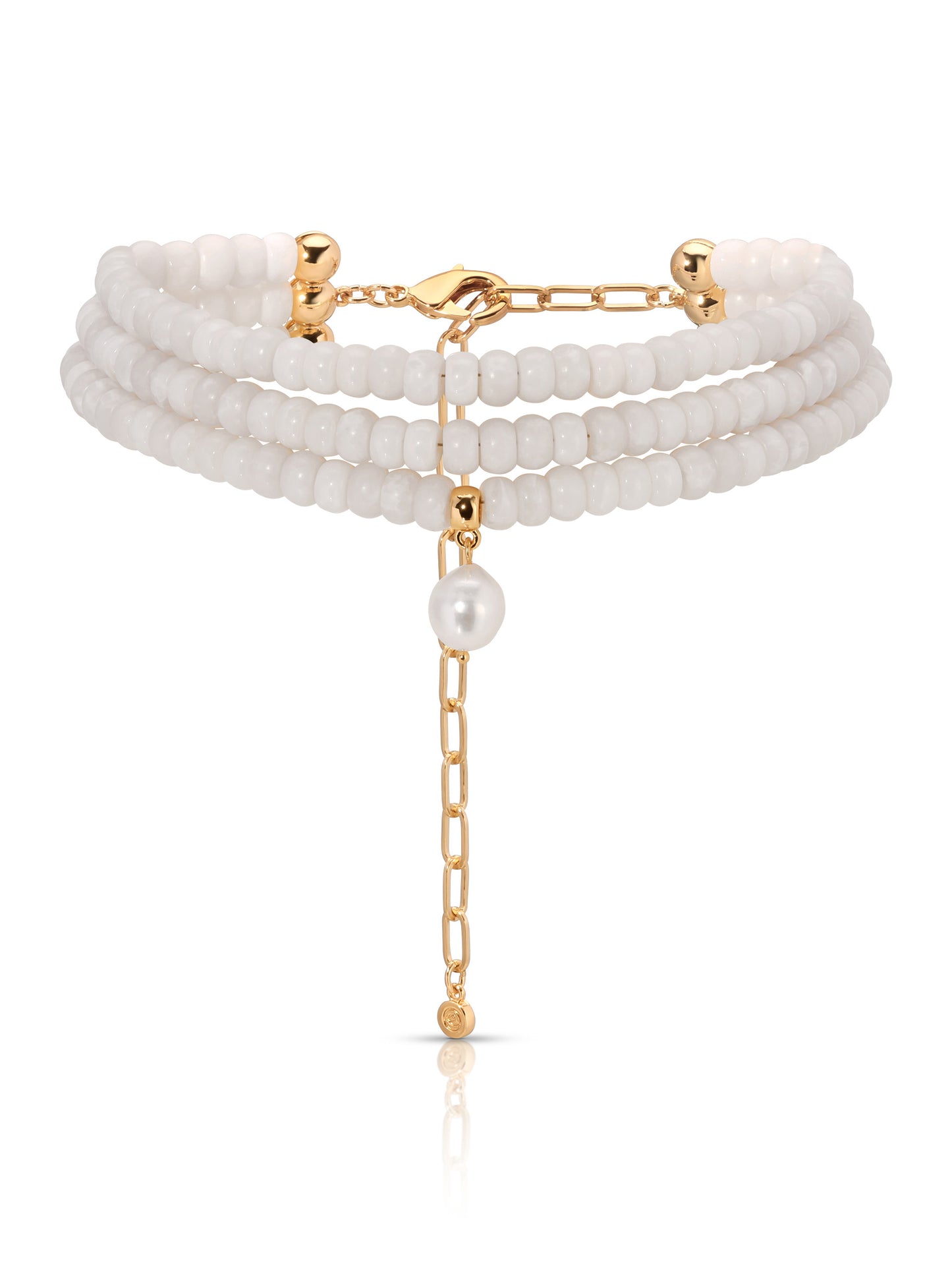 Marina Layers White Quartz Necklace