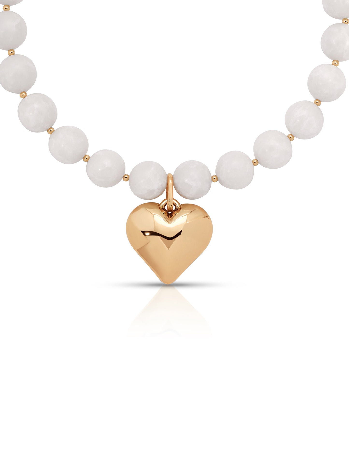 Luck and Love Bone Stone Necklace with 18K Gold Plating 2
