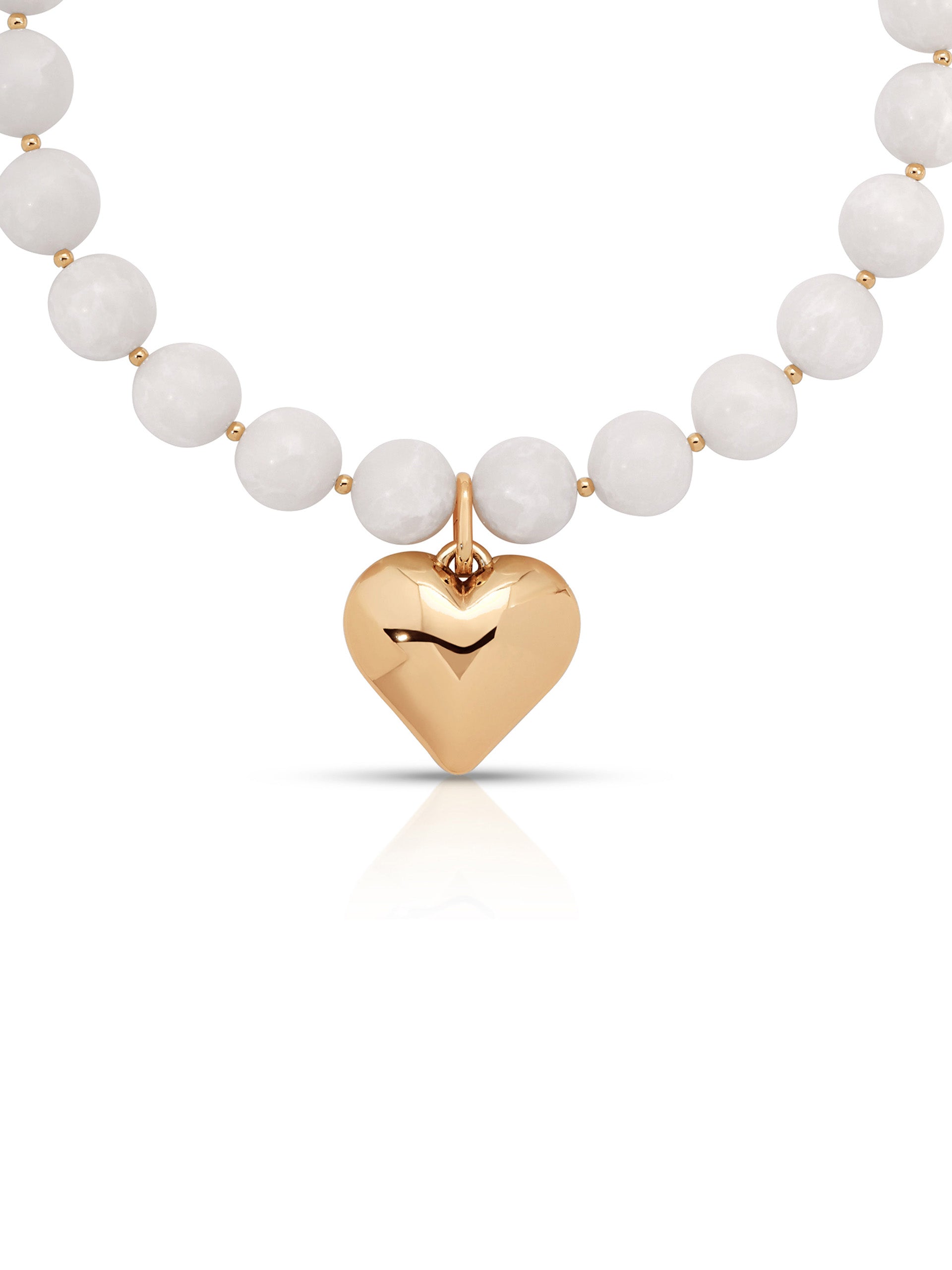 Luck and Love Bone Stone Necklace with 18K Gold Plating 2