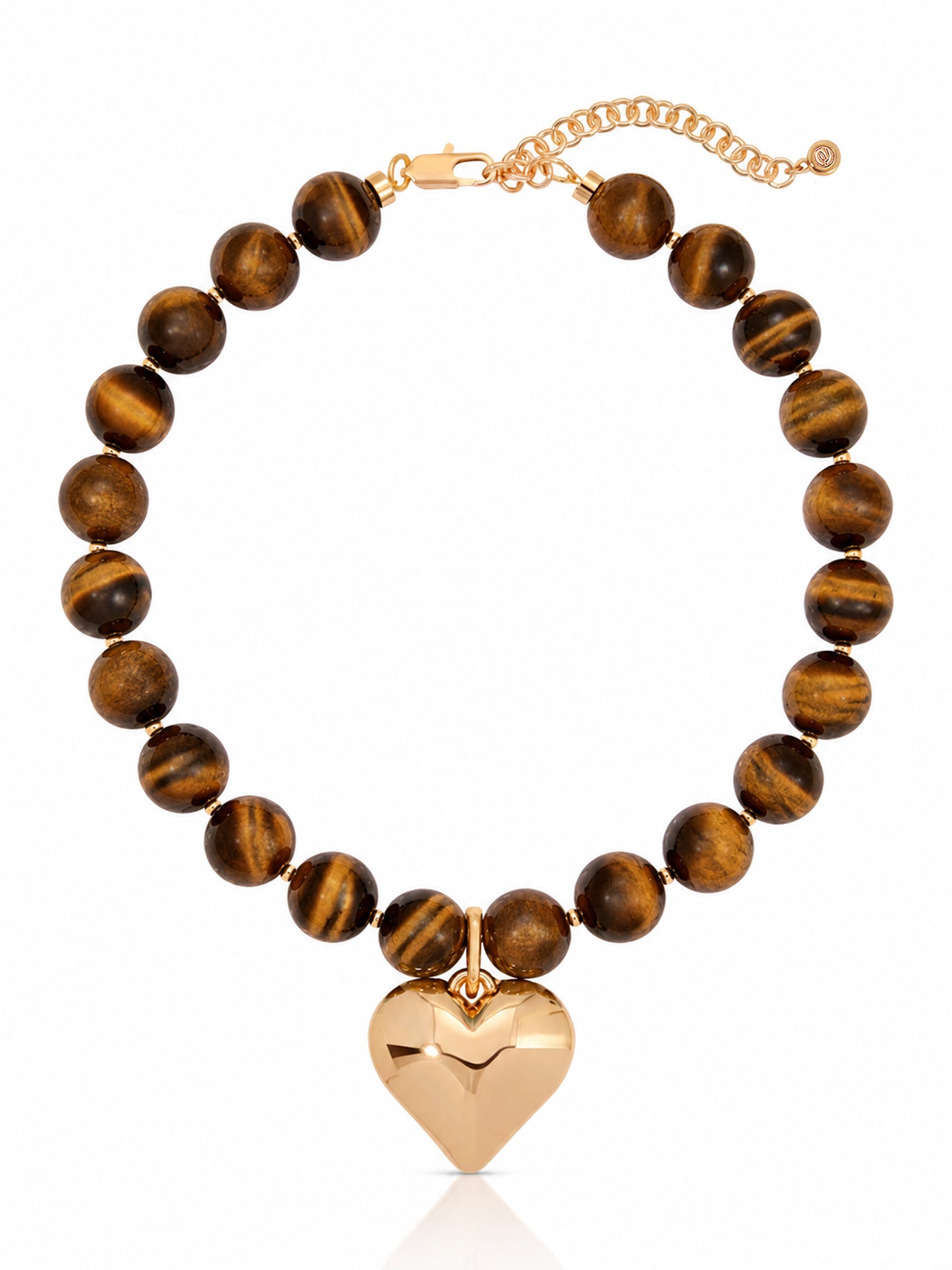 Luck and Love Tiger's Eye Heart Necklace