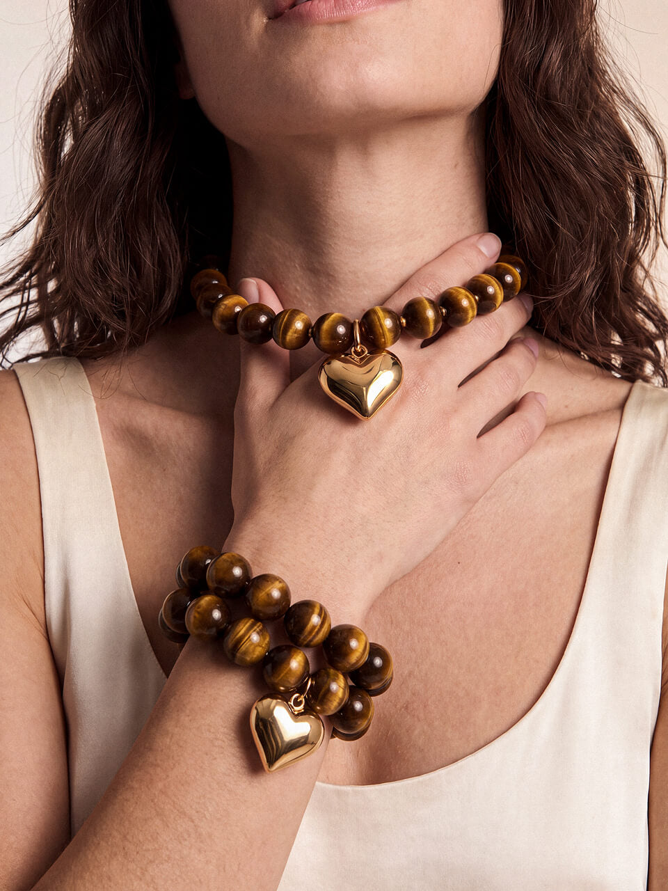 Luck & Love Set in Tiger's Eye