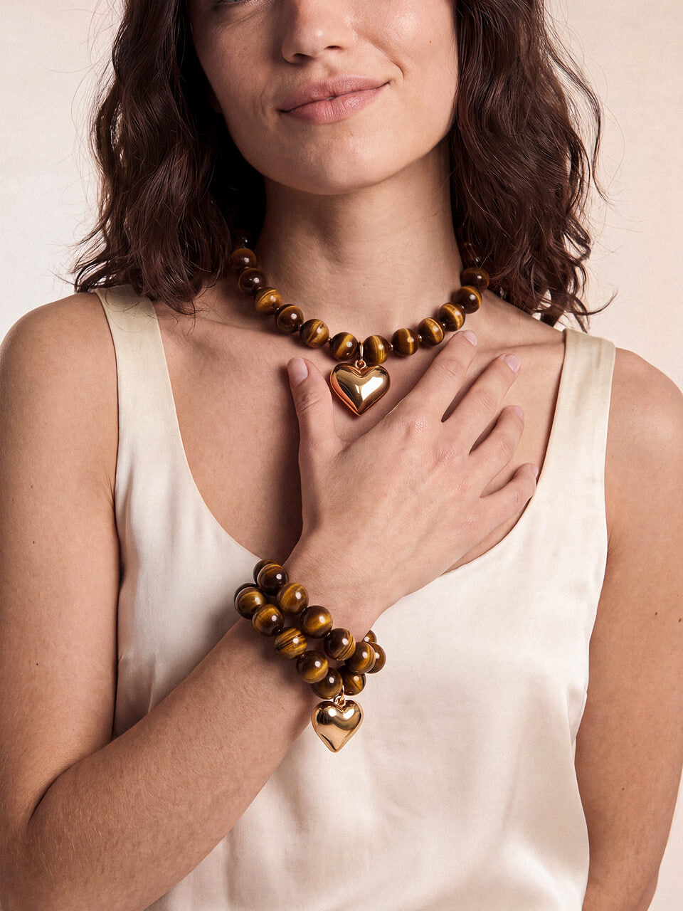 Luck & Love Set in Tiger's Eye