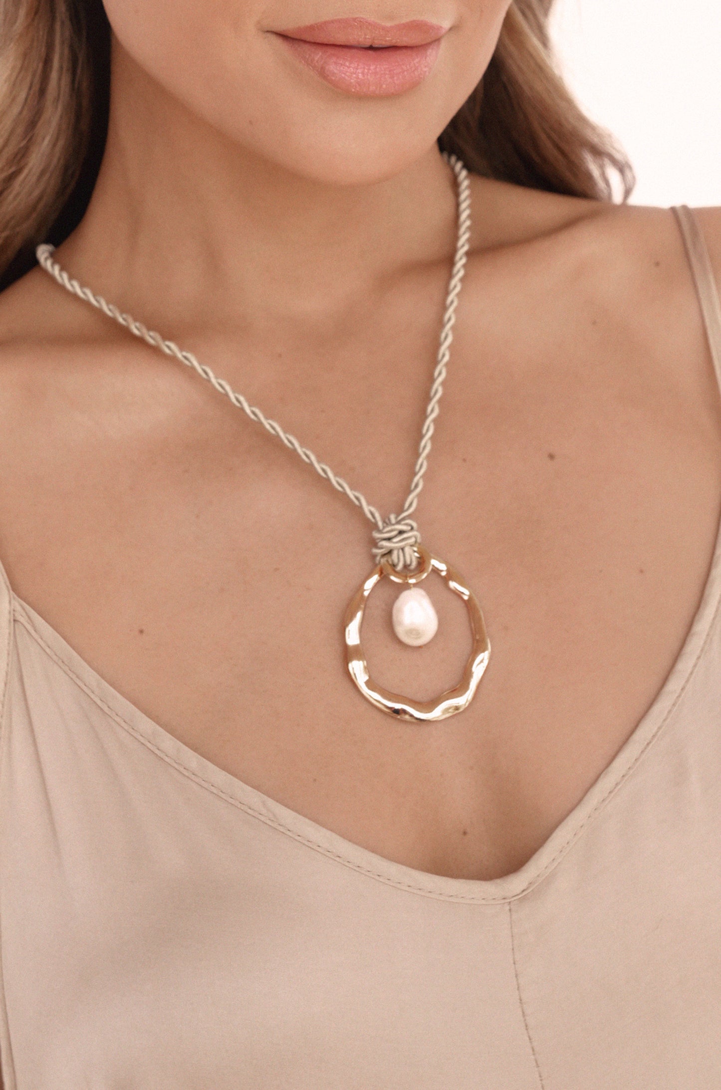 Nautical Pearl Necklace