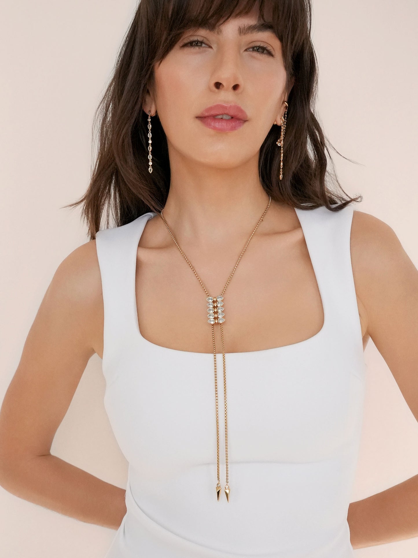 Crystalized Bolo Necklace