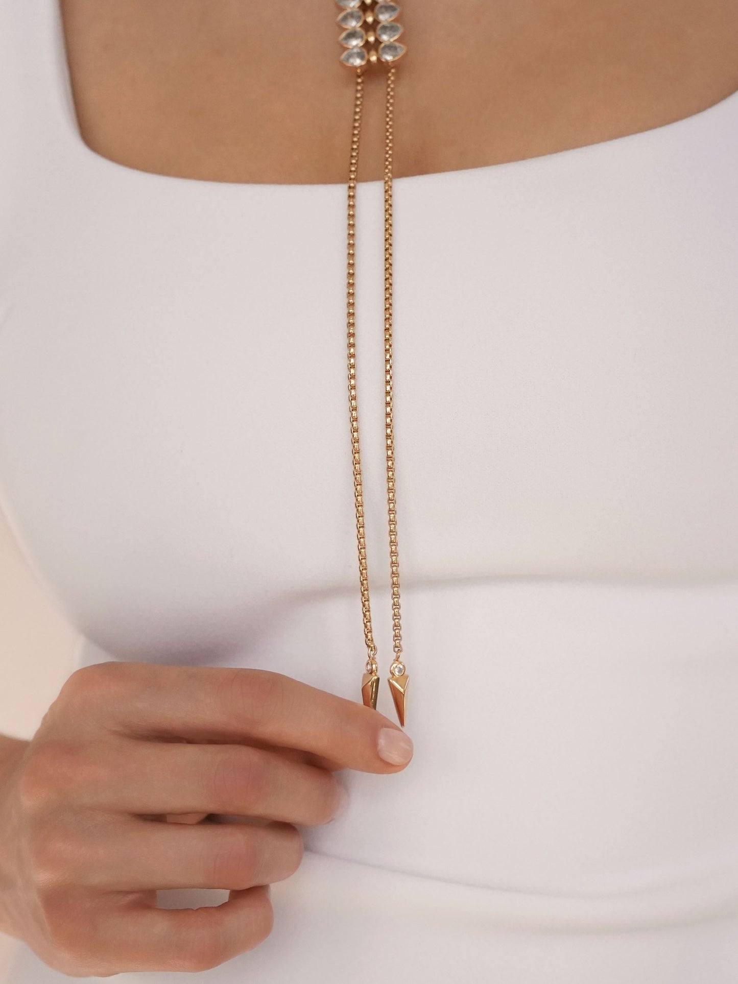 Crystalized Bolo Necklace