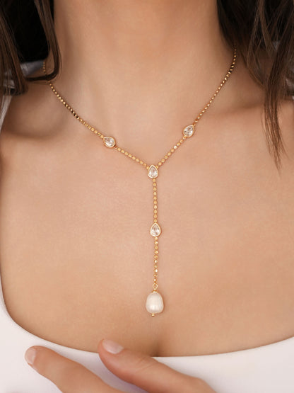 Dripping Crystal Lariat