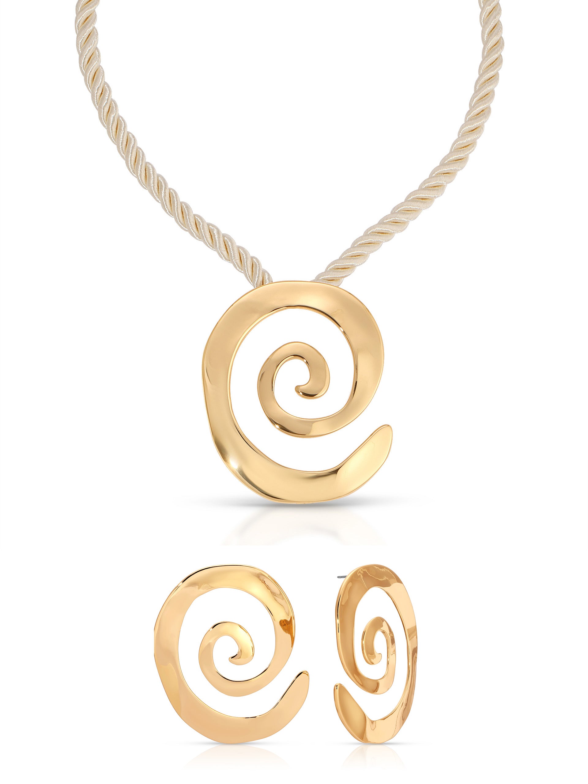 Aura Swirl Necklace & Earrings Set