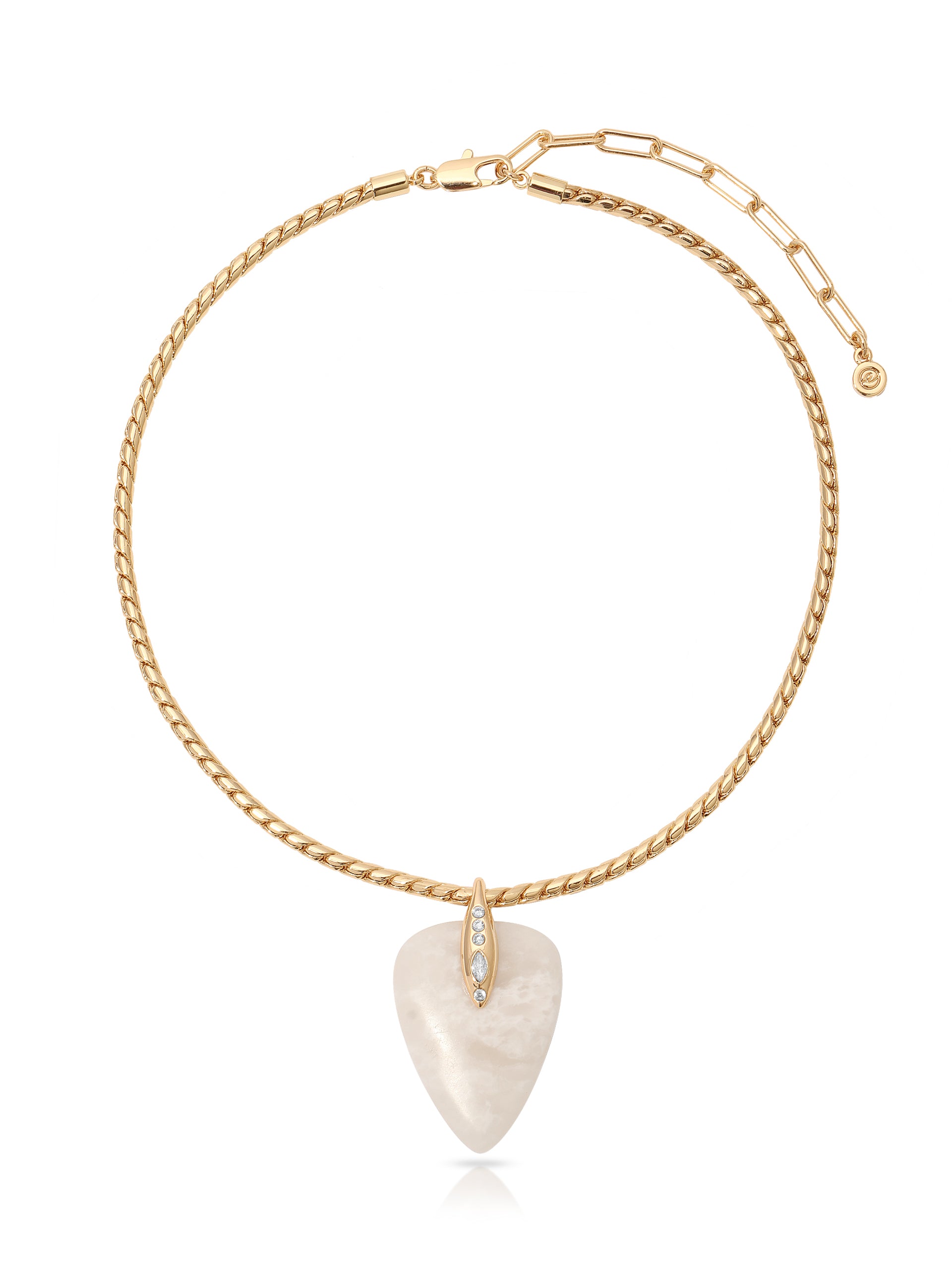 Solstice Pendant Choker in Bone