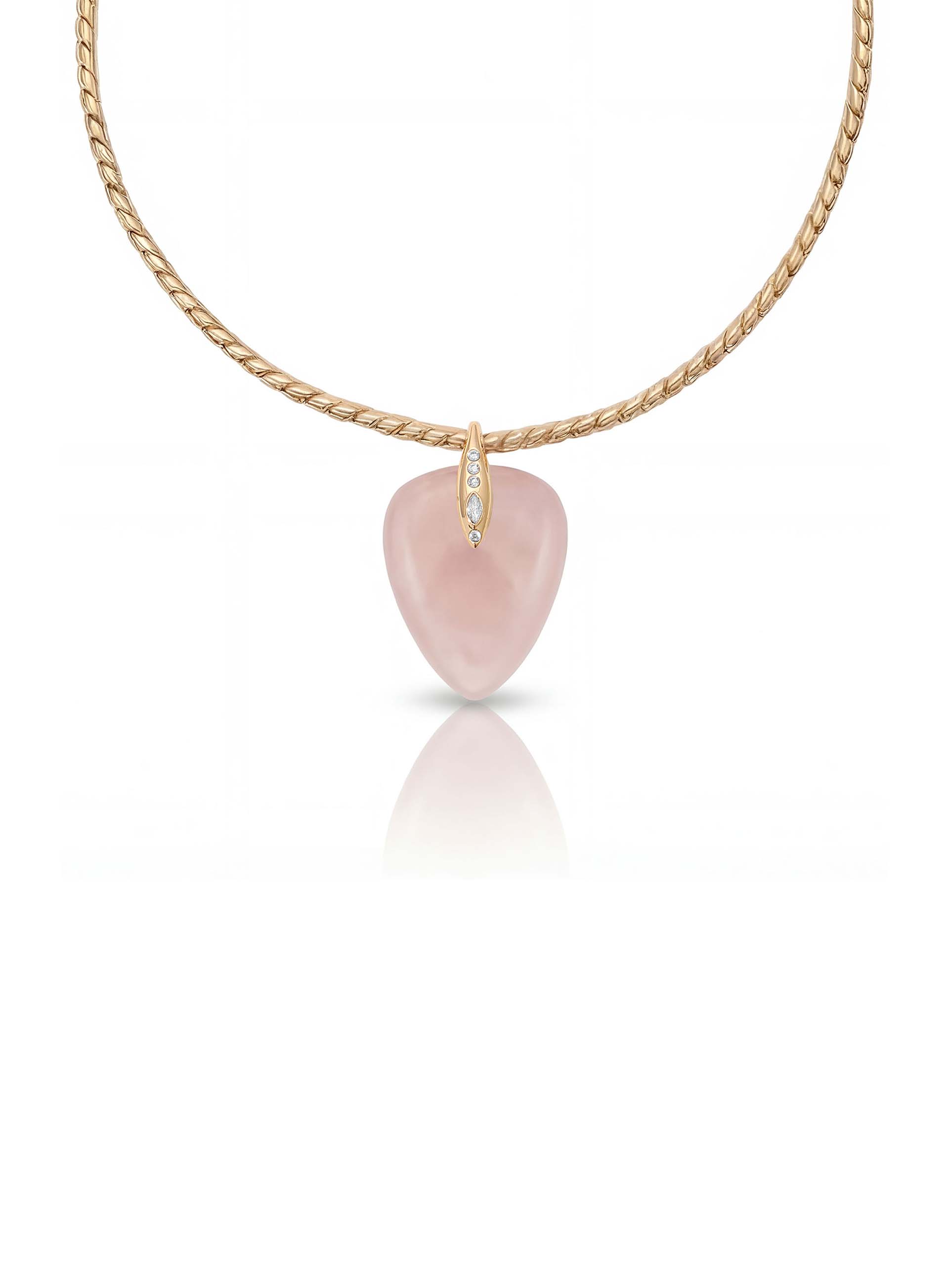 Rose Quartz Solstice Pendant Choker