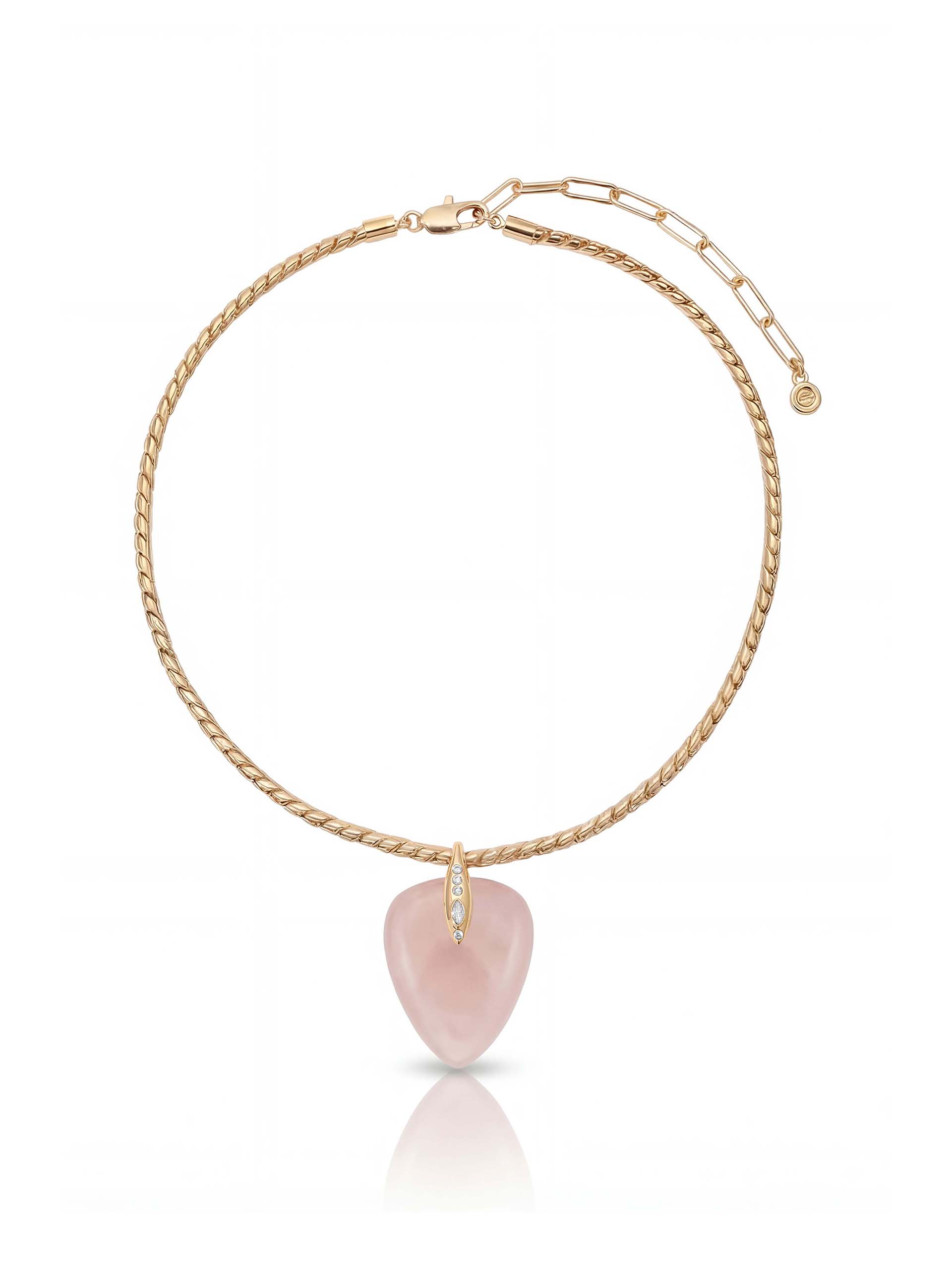 Rose Quartz Solstice Pendant Choker