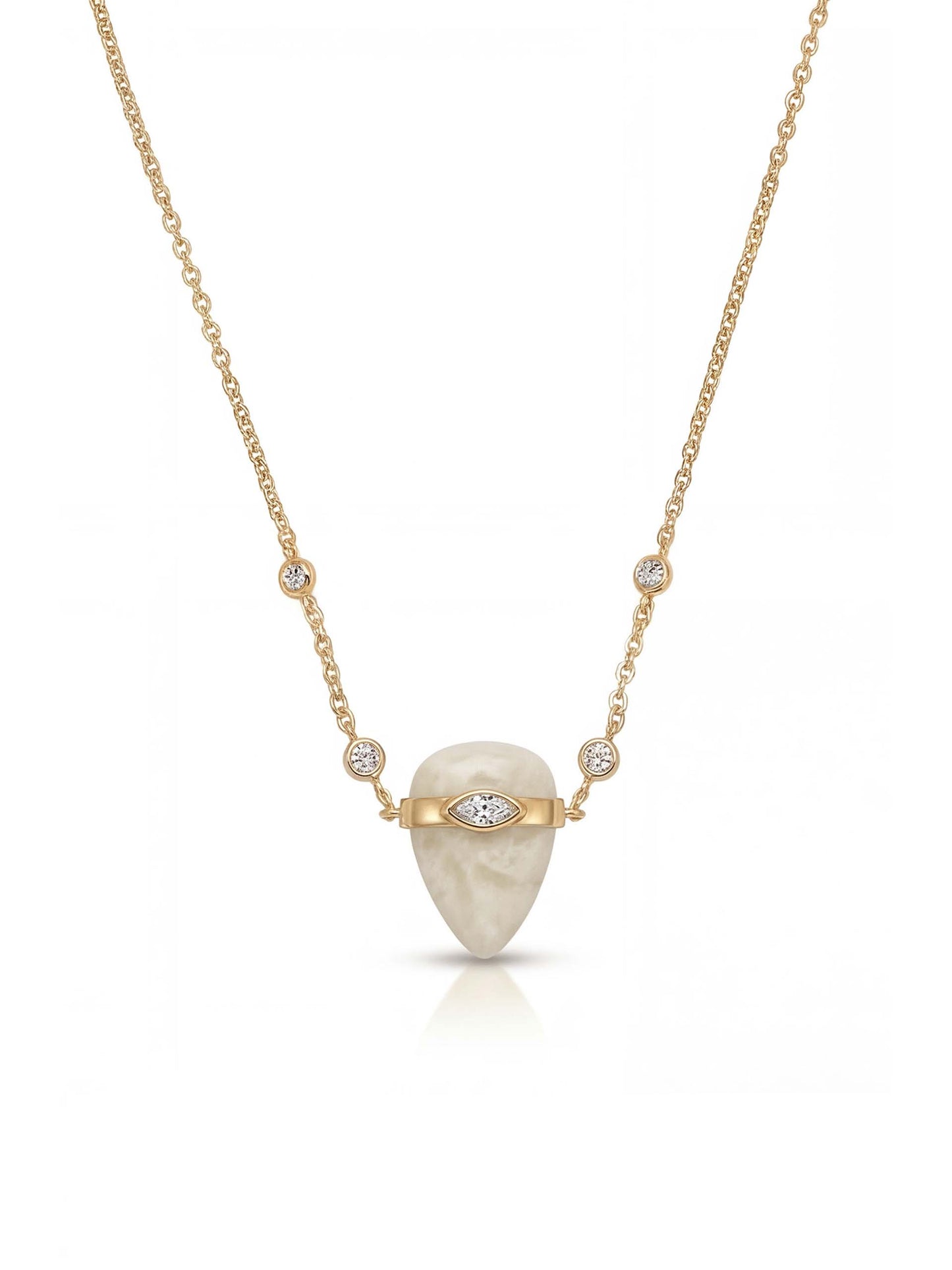 Bone Solstice Necklace with 18K Gold Plating 2