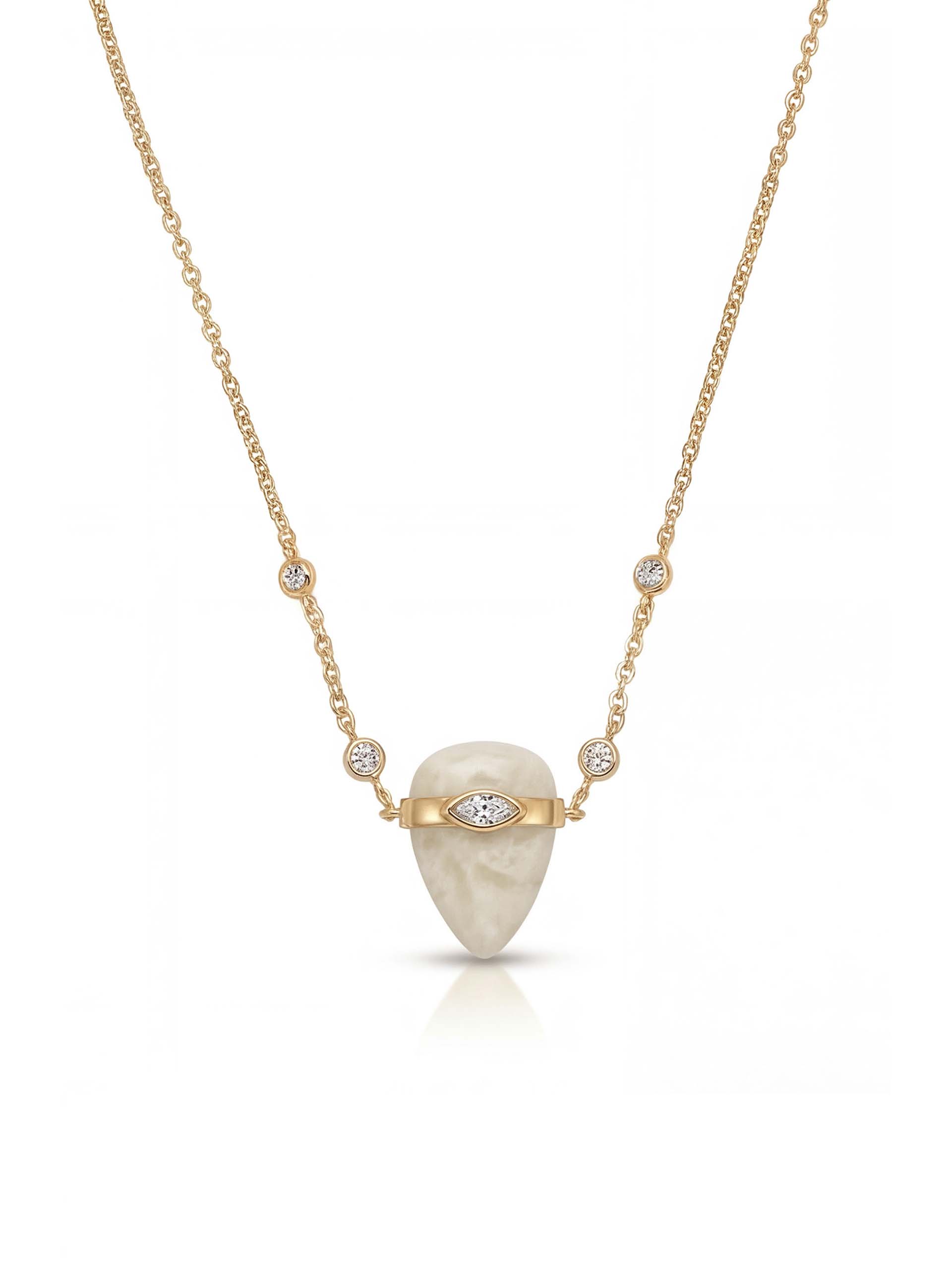 Bone Solstice Necklace with 18K Gold Plating 2