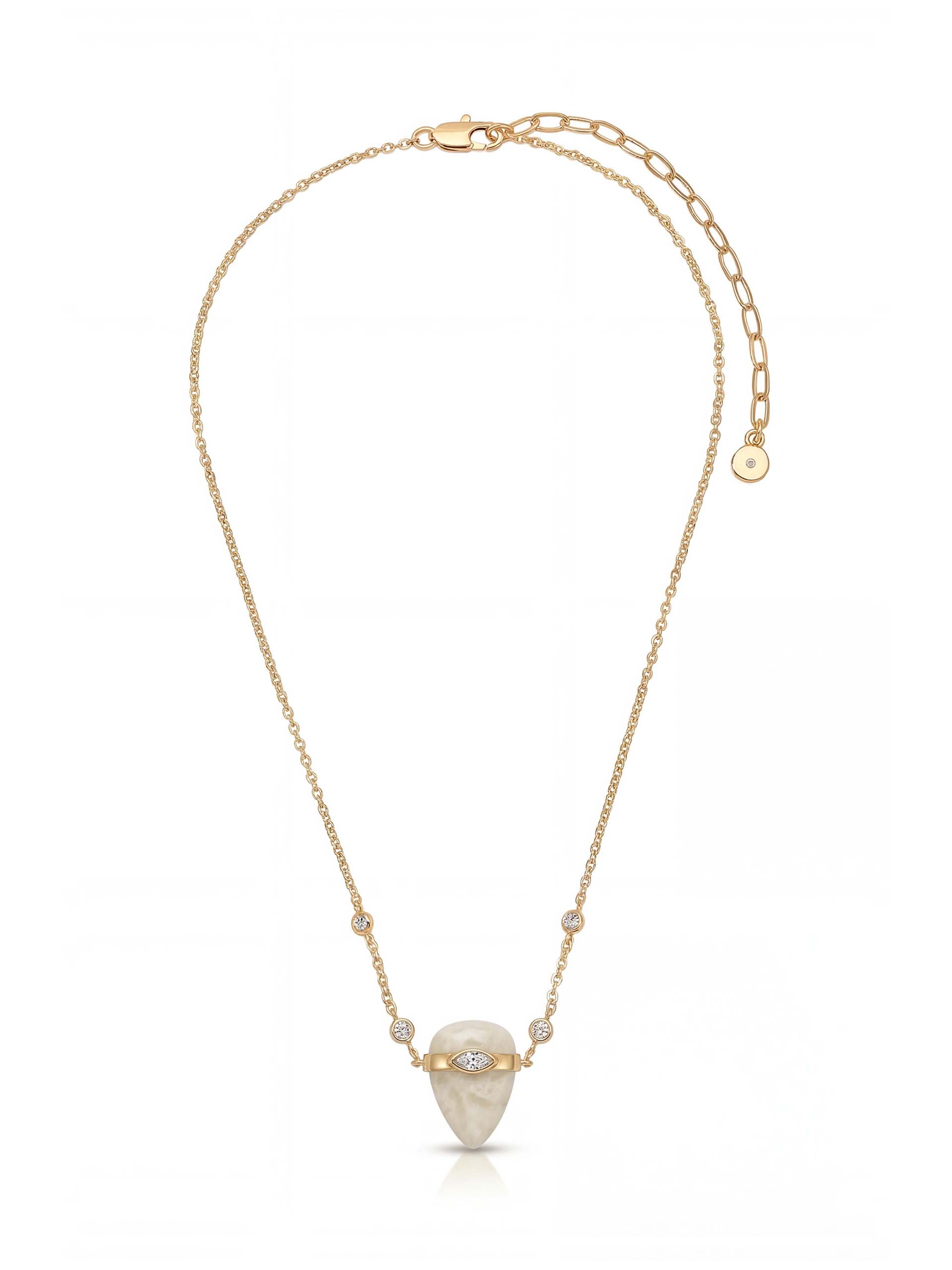 Bone Solstice Necklace with 18K Gold Plating 1
