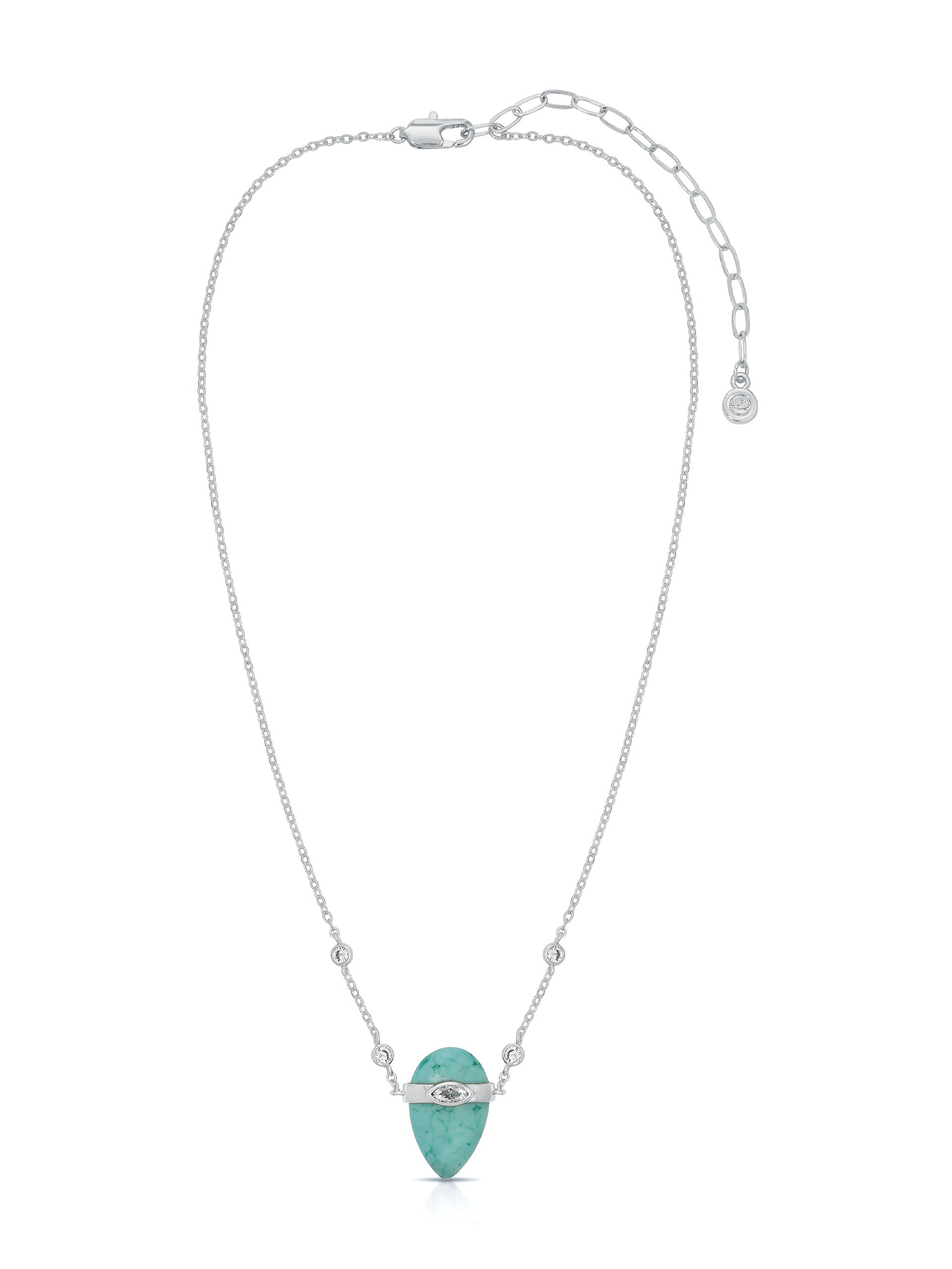 Turquoise Solstice Necklace Turquoise with Silver Plating 2