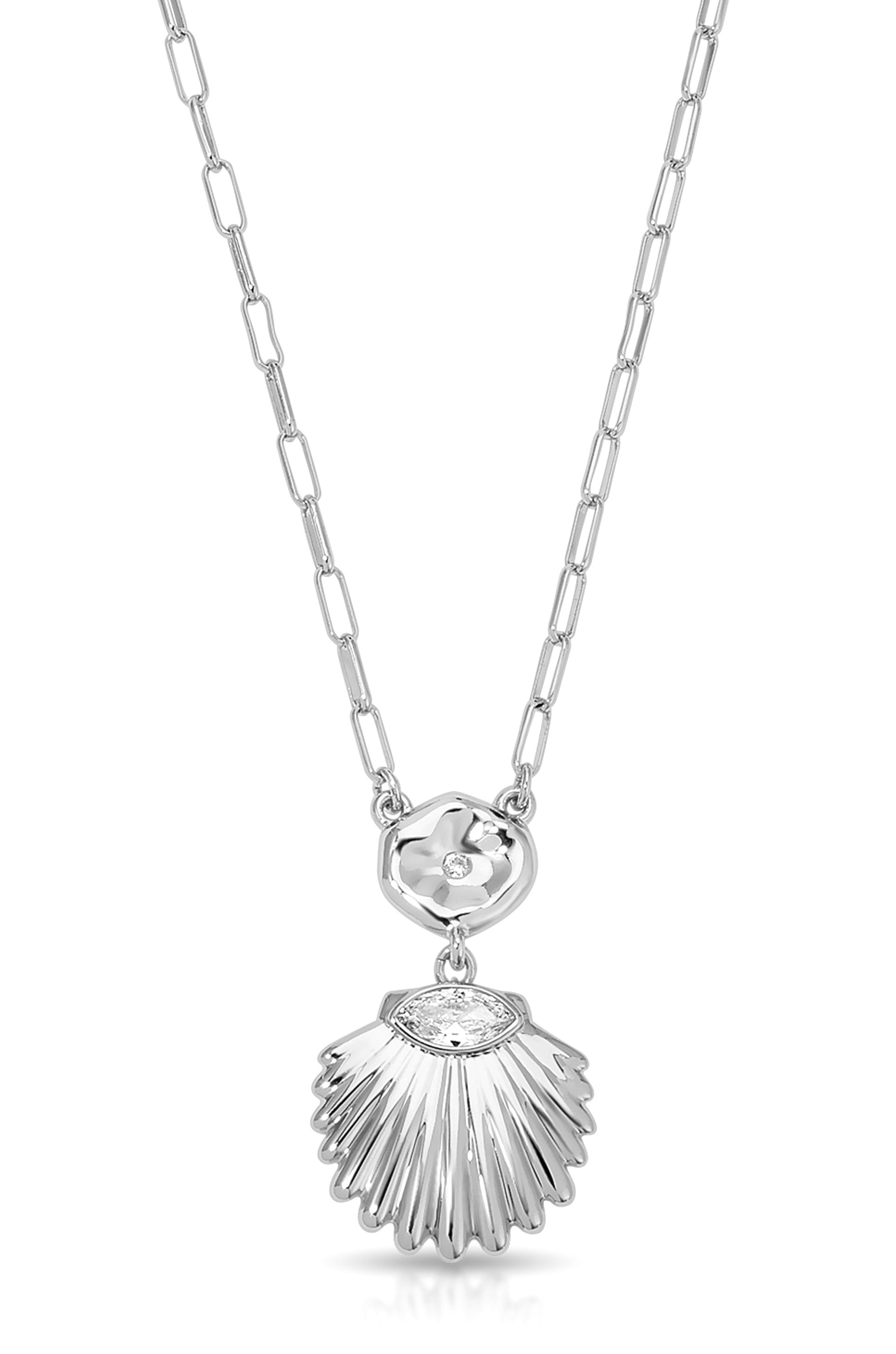 Santorini Pendant Necklace rhodium