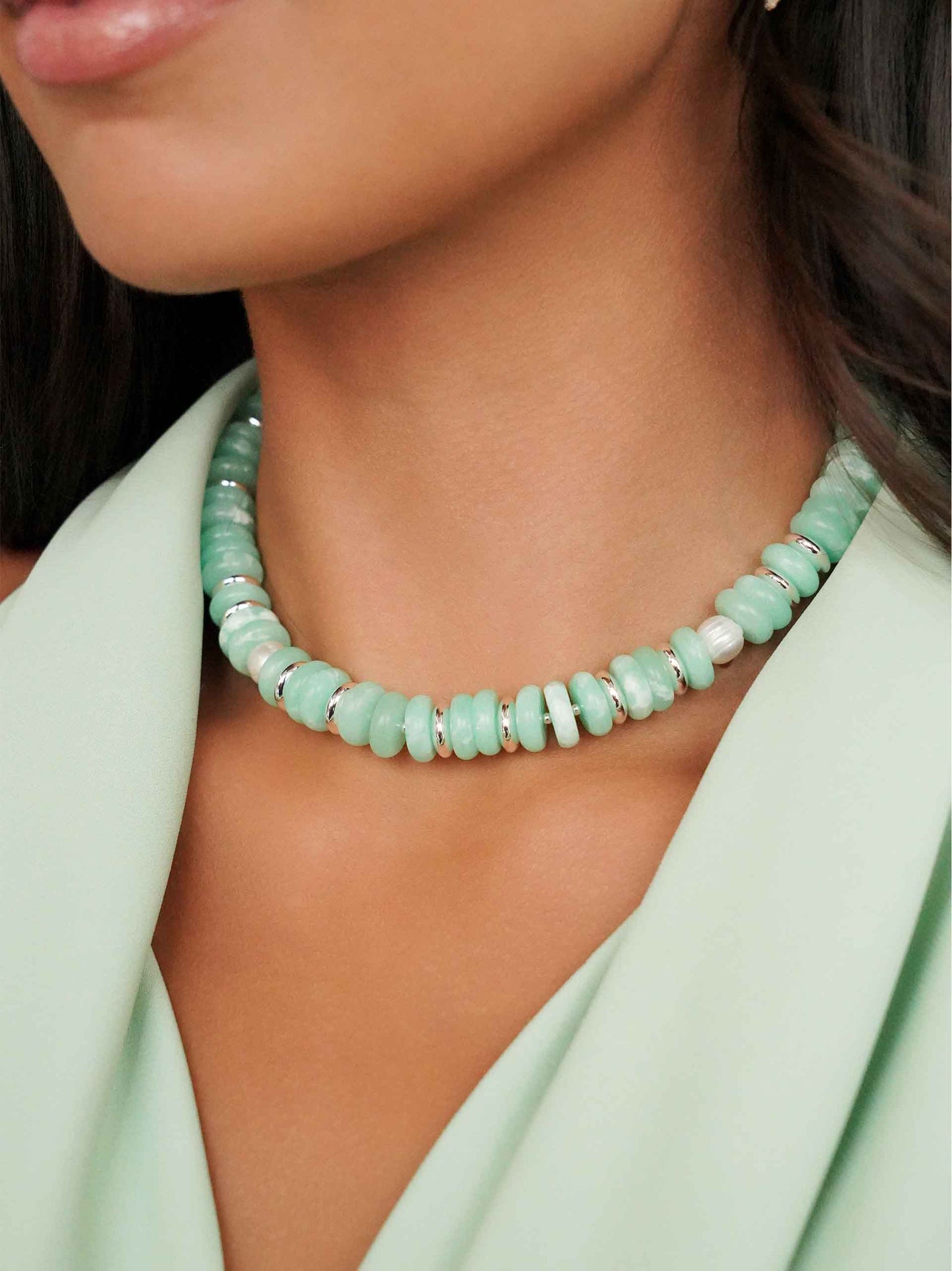 Saint Tropez Necklace on model