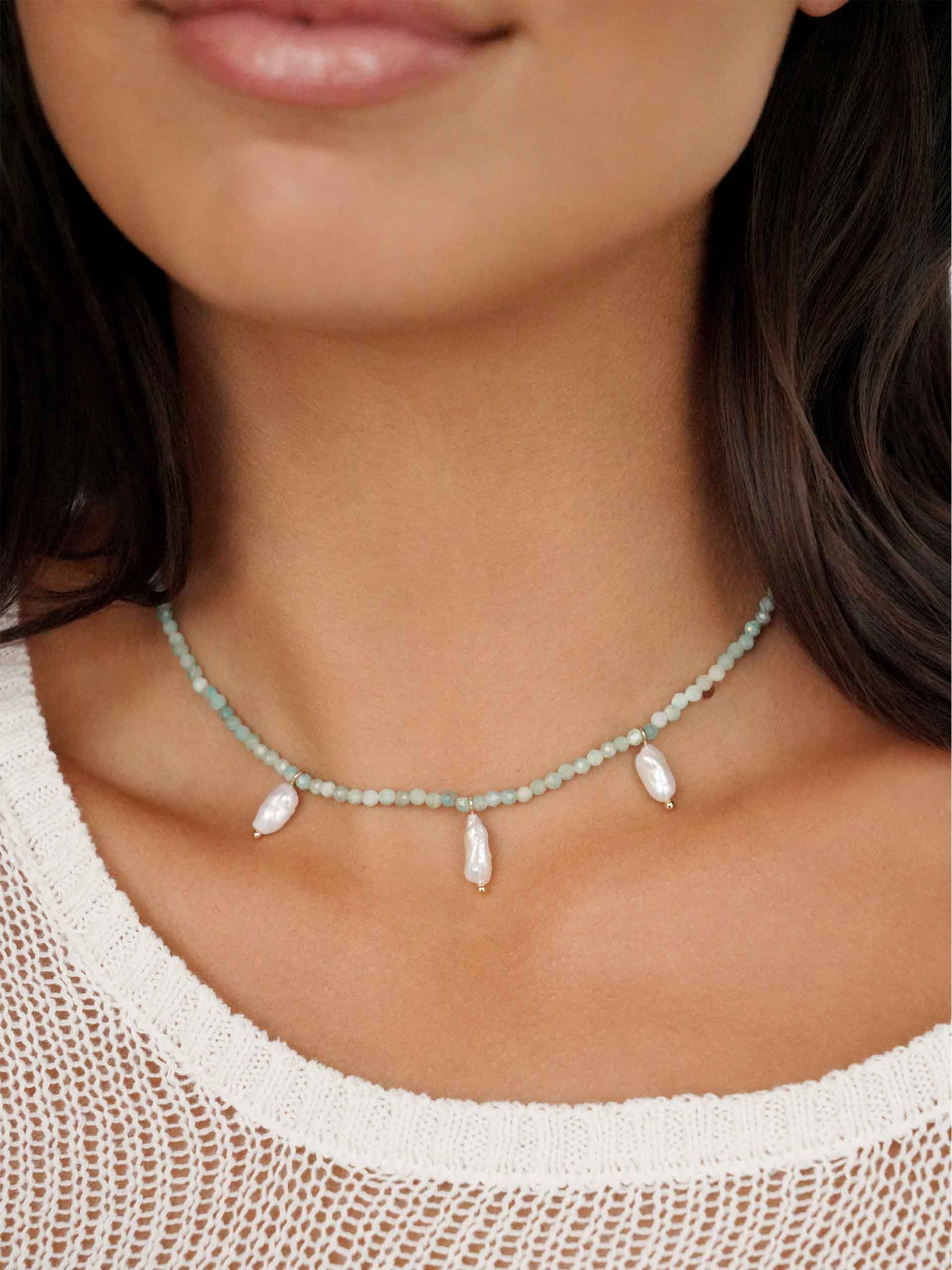 Ibiza Beaded Choker on model