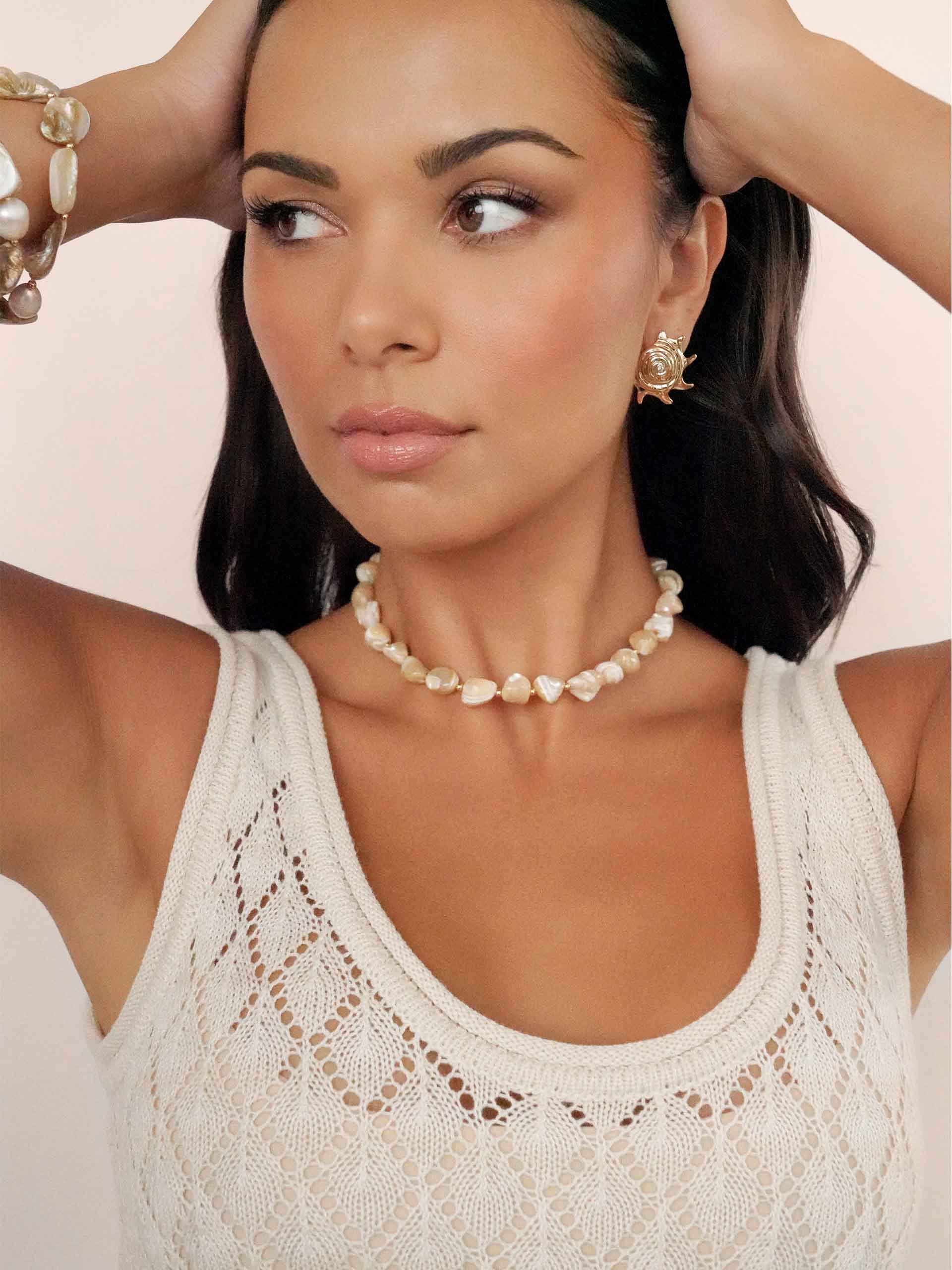 Coastal Beauty Necklace on model 4