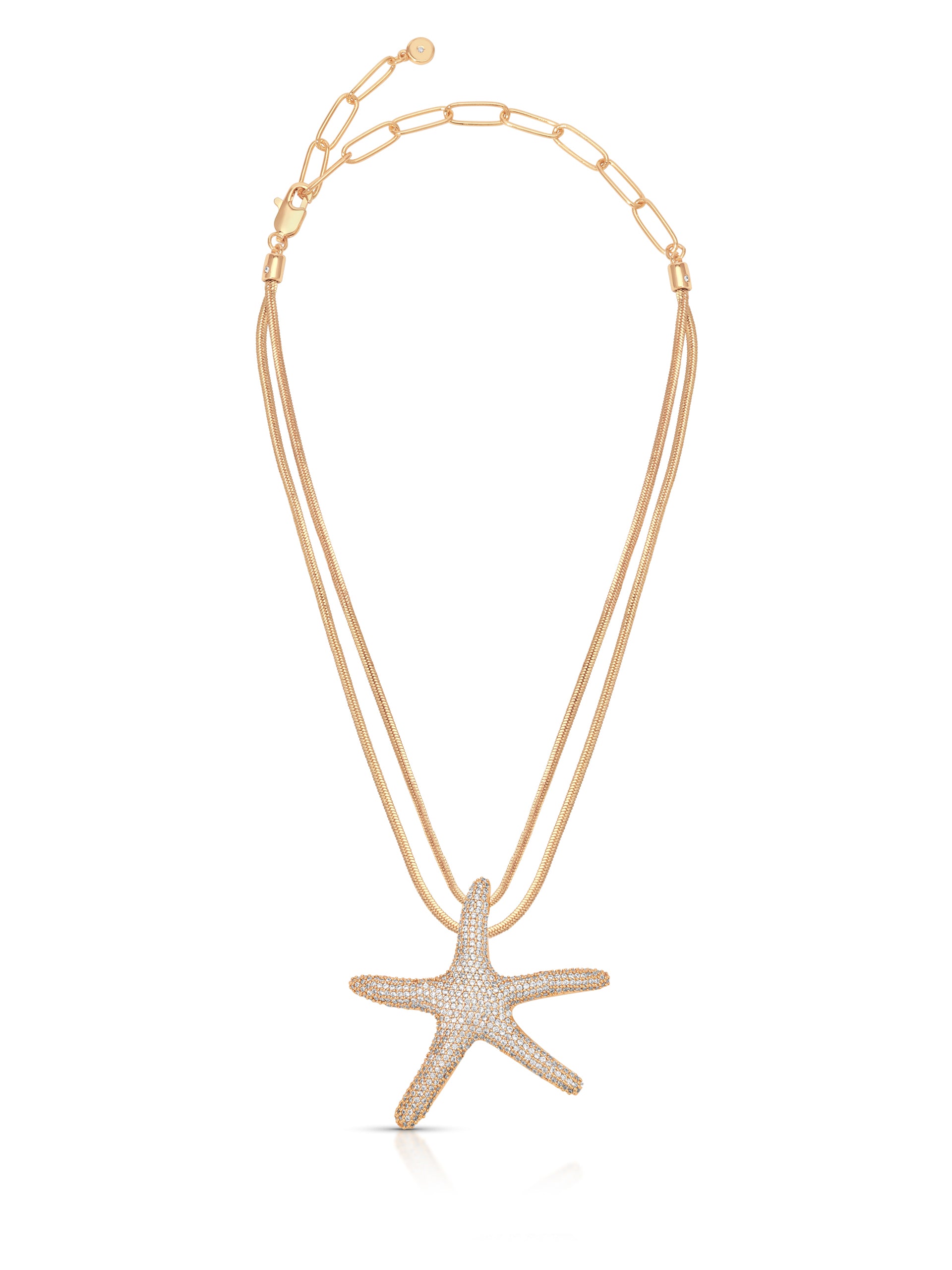 Pavè Starfish Necklace full