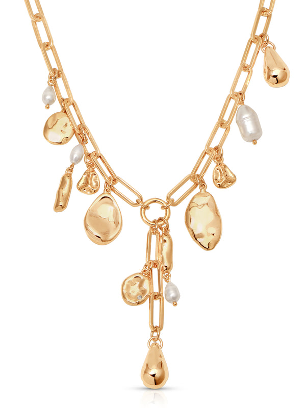 Melting Metal Charm Lariat