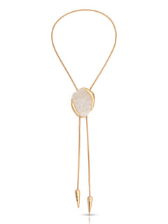 Bone Statement Bolo Necklace