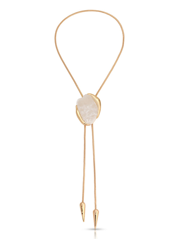 Bone Statement Bolo Necklace
