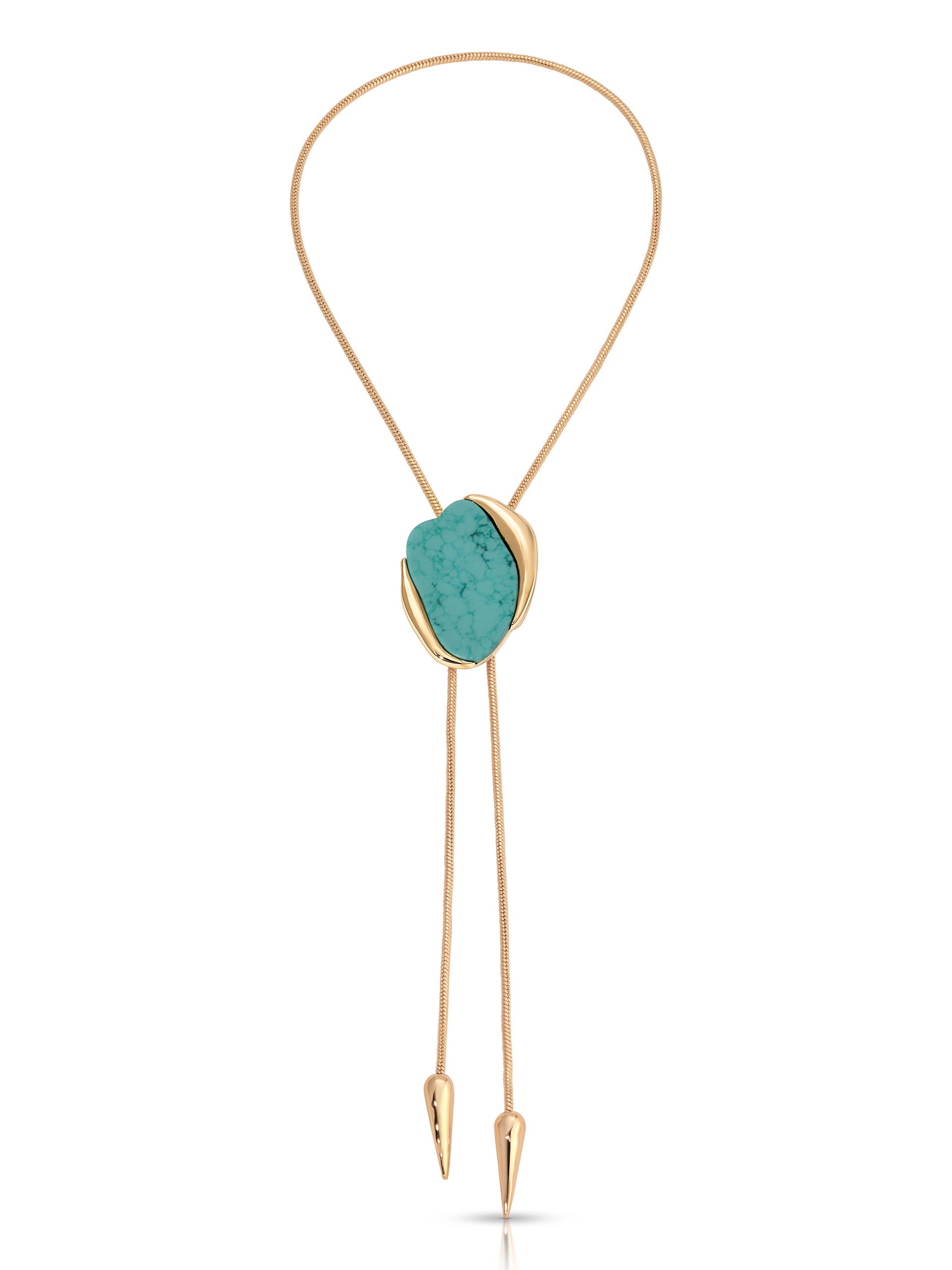 Turquoise Statement Bolo Necklace 1