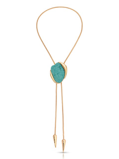 Turquoise Statement Bolo Necklace
