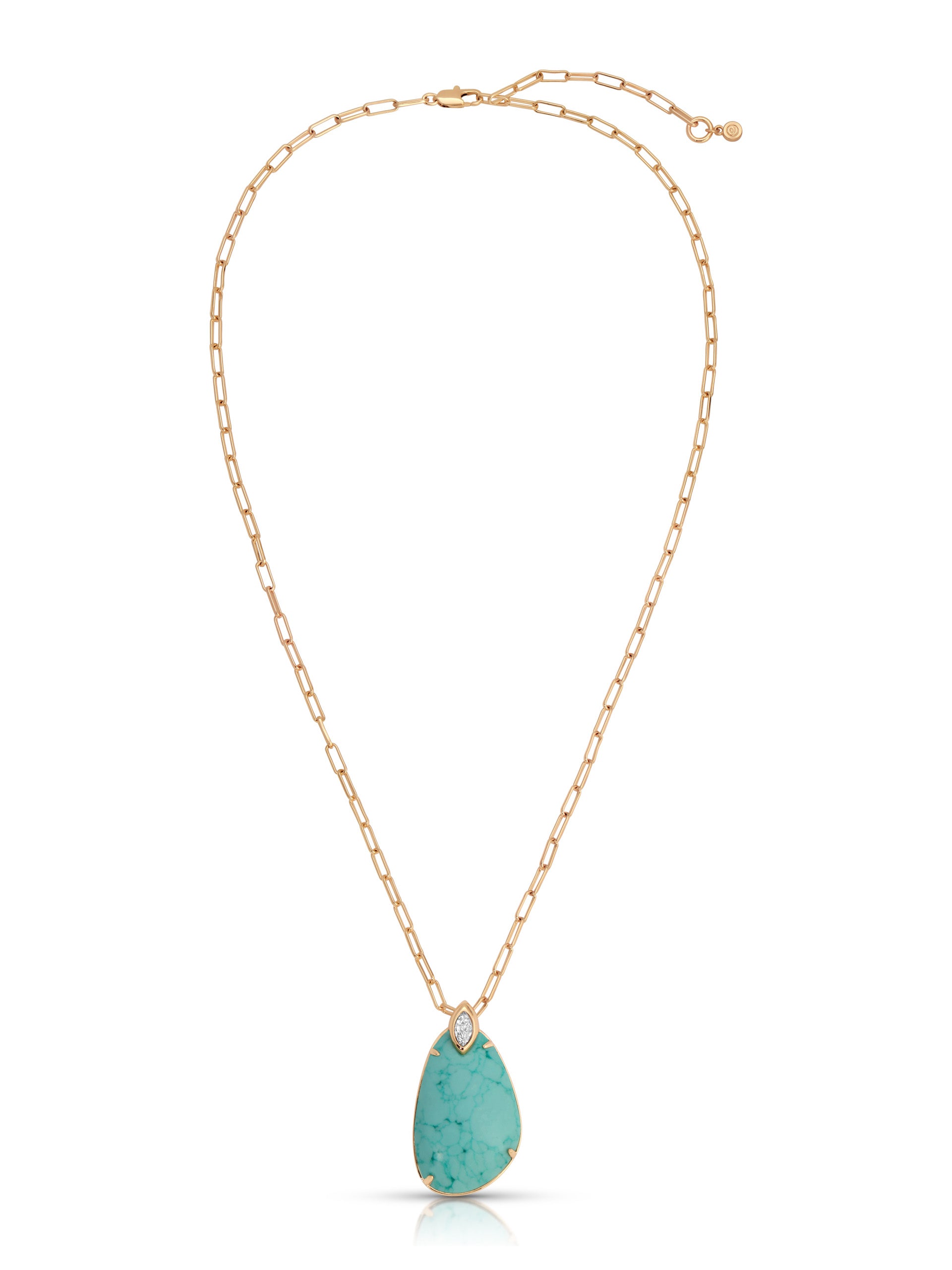 Turquoise Necklace with 18k Gold Plating