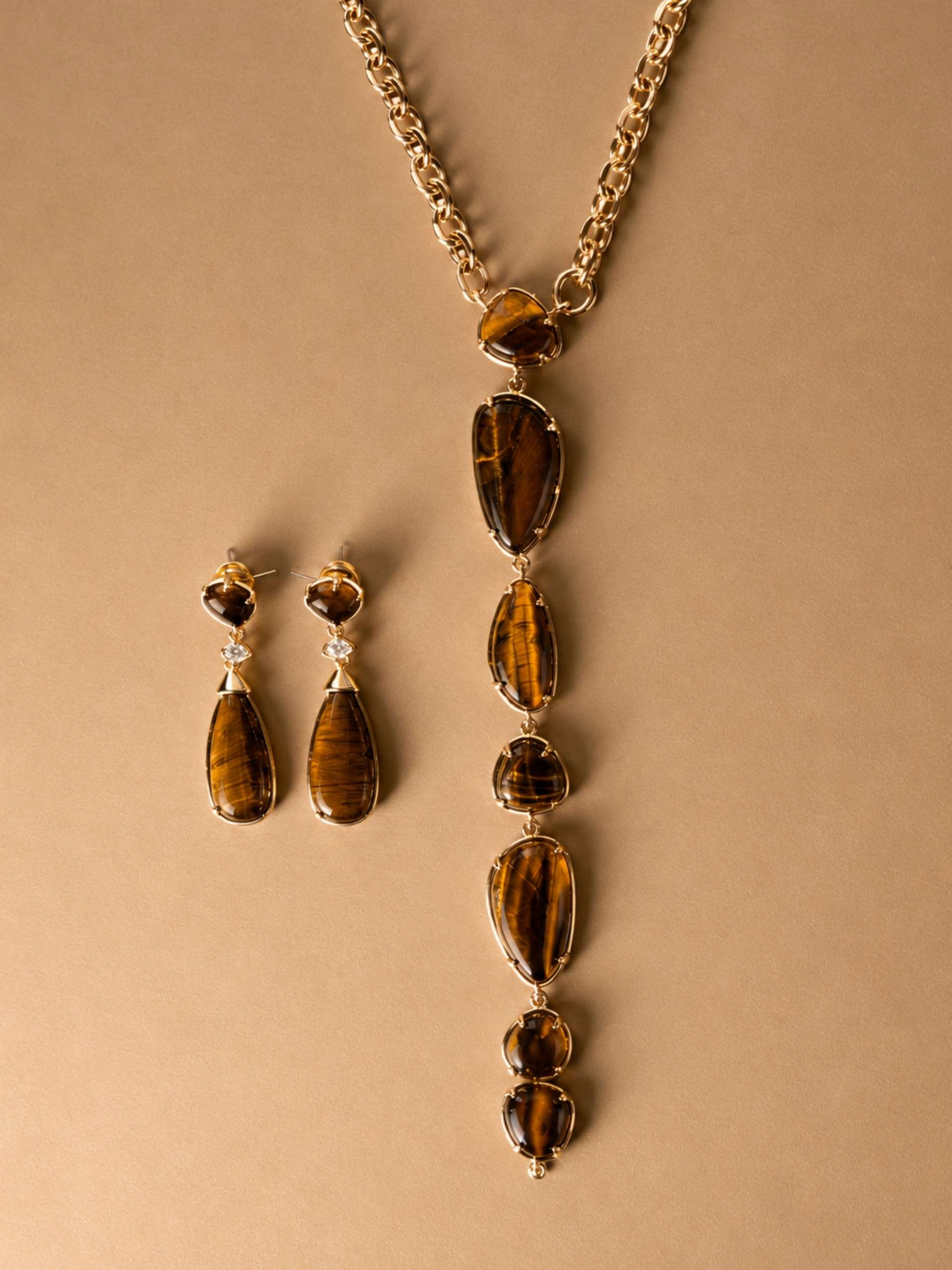 Tiger's Eye Solstice Drop Earrings