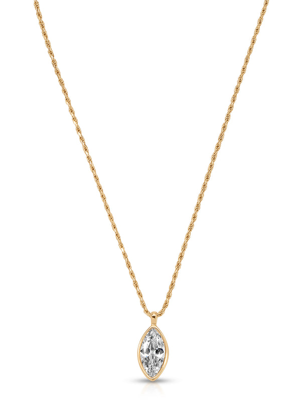 Marquise Crystal Pendant Necklace