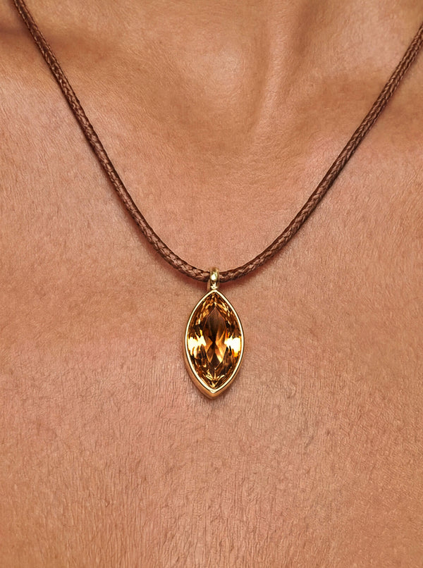 Marquise Champagne Cord Necklace Second