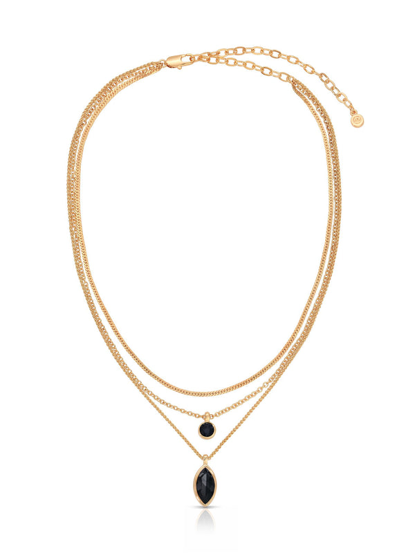 Triple Drop Layered Necklace