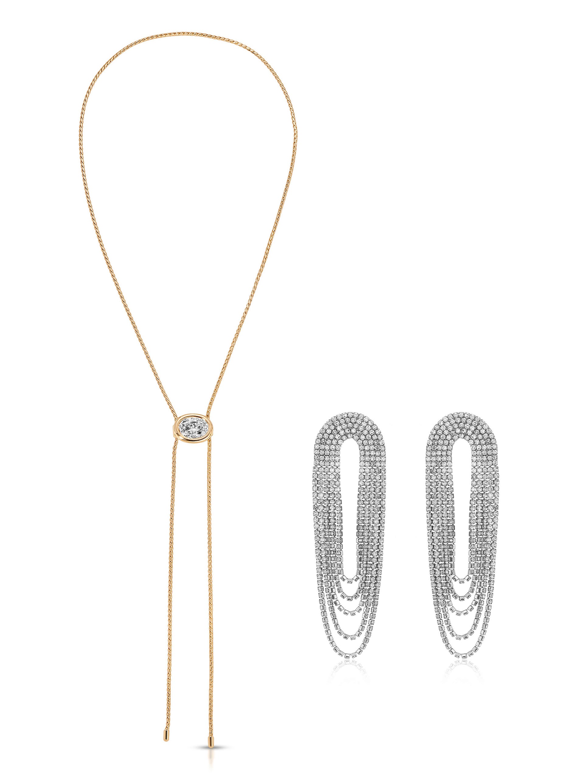 Crystal Bezel Statement Set