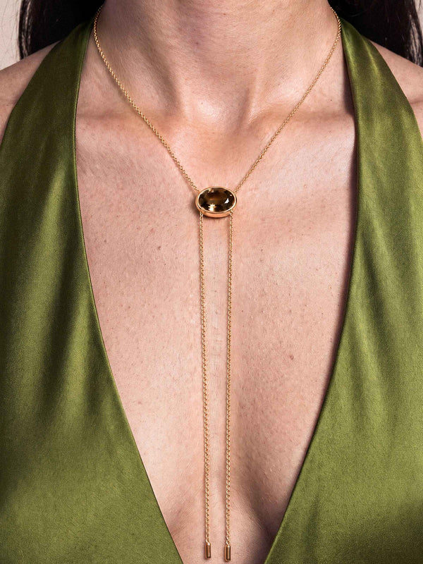 Smokey Quartz Bolo Necklace Second