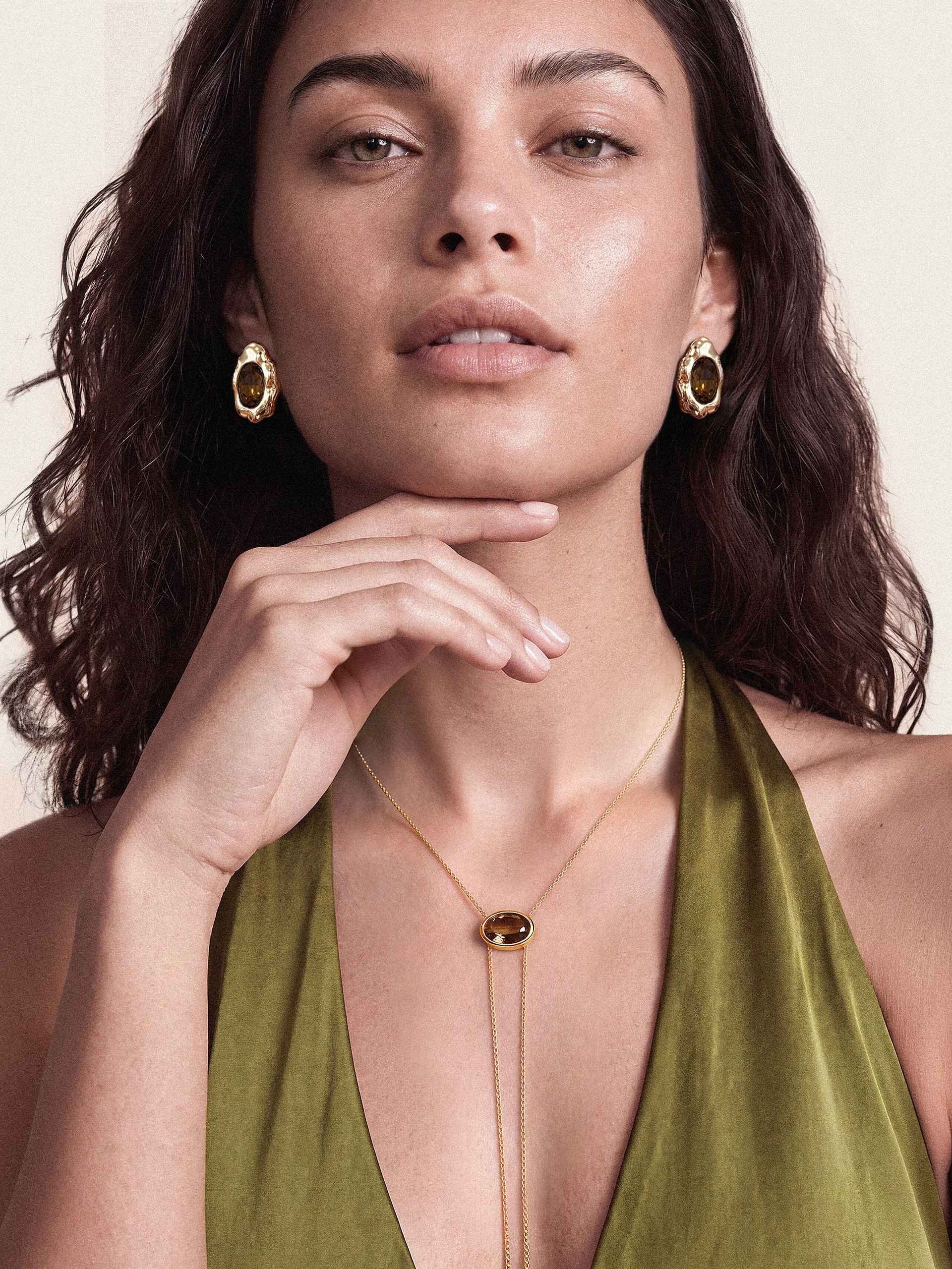 Smokey Quartz Bolo Necklace