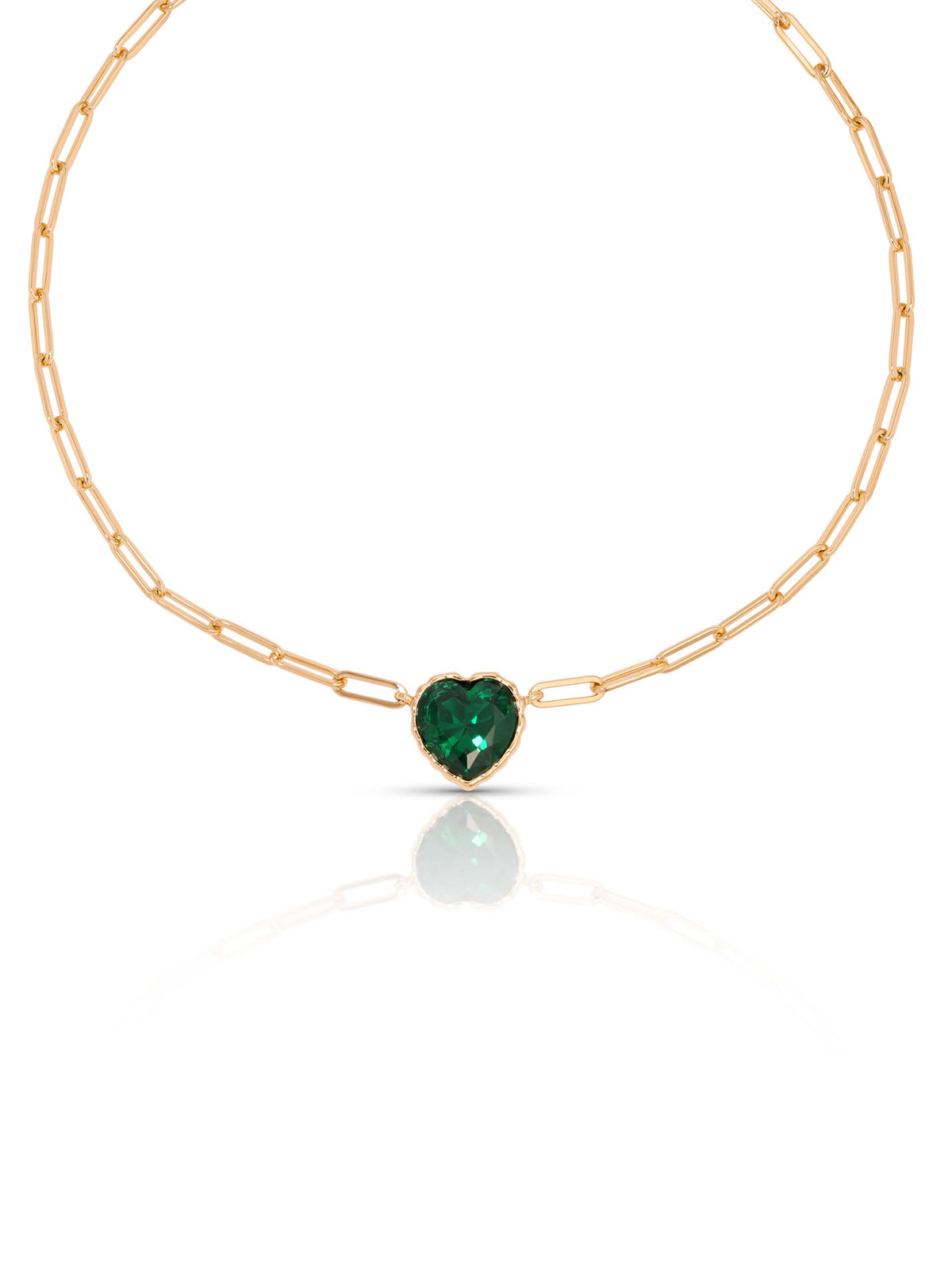 Emerald Crystal with 18k Gold Plating