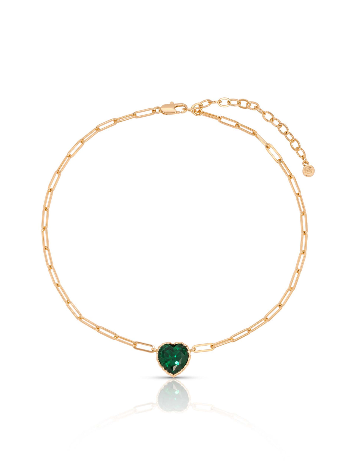 Emerald Crystal with 18k Gold Plating