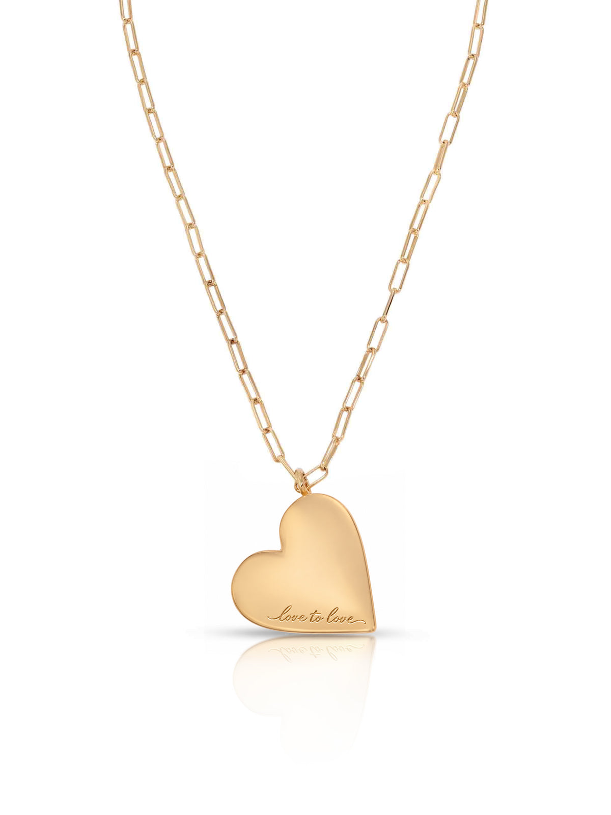 Delicate gold chain necklace with a polished heart-shaped pendant and tiny diamond accent, isolated on white, conveying romance and elegance.
