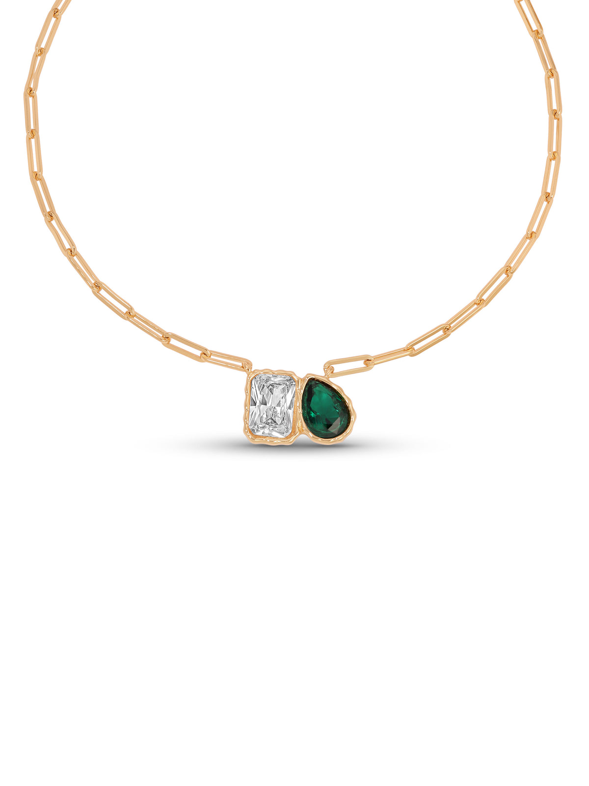 Emerald Crystal with 18k Gold Plating 2