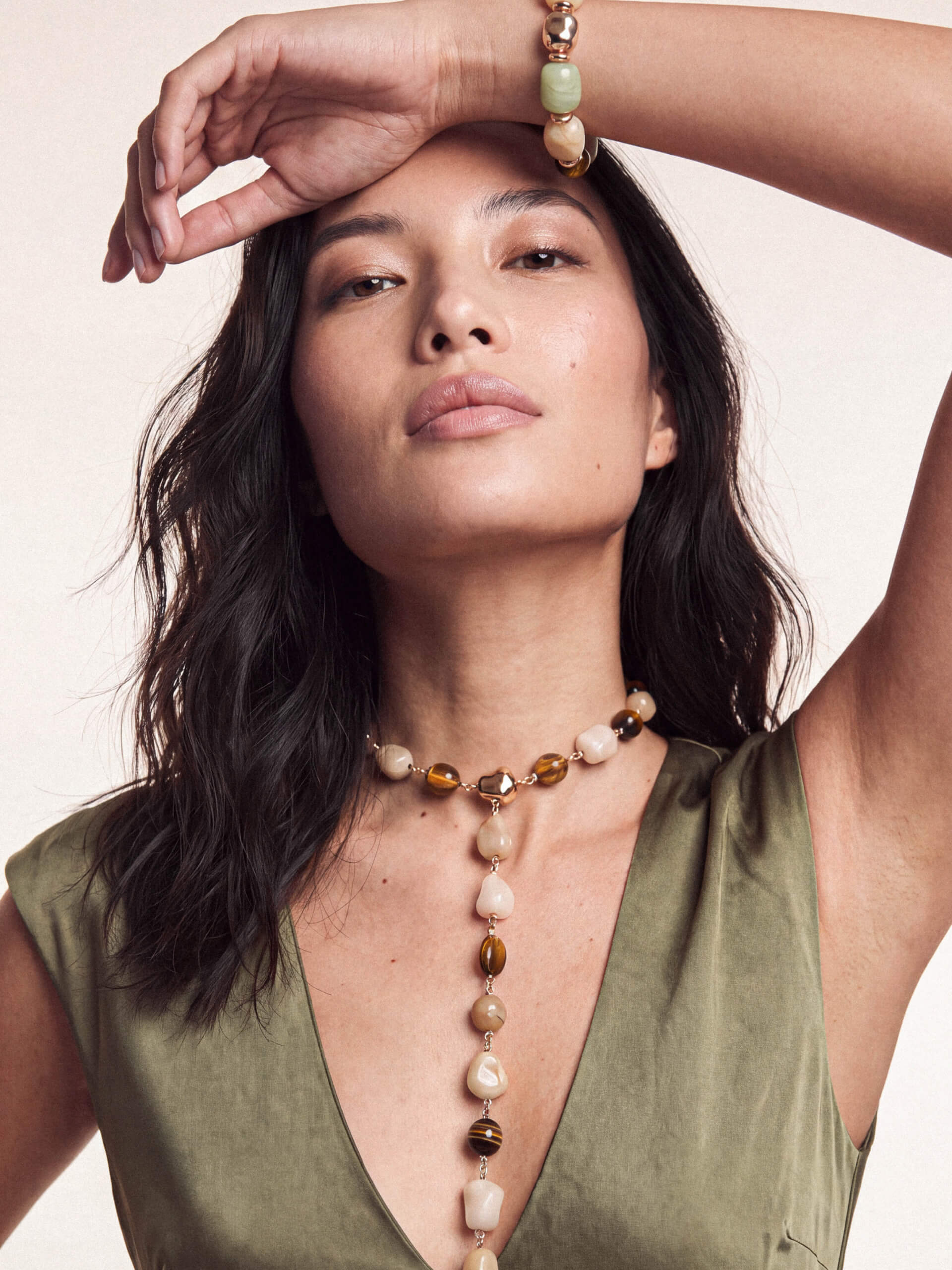 Serene Stone Lariat Set