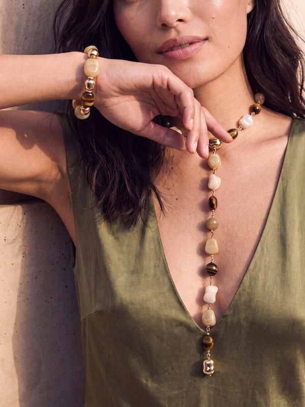 Serene Stone Lariat Set