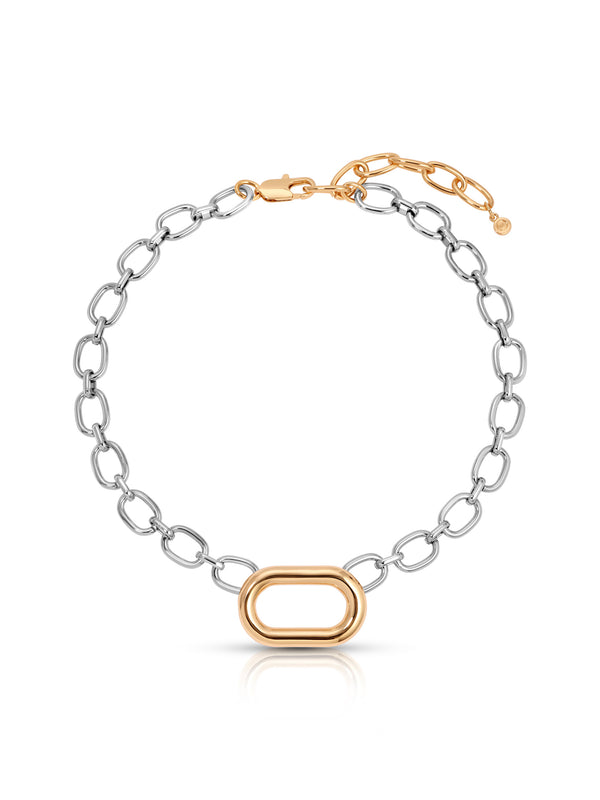 Luna Mixed Metal Link Necklace