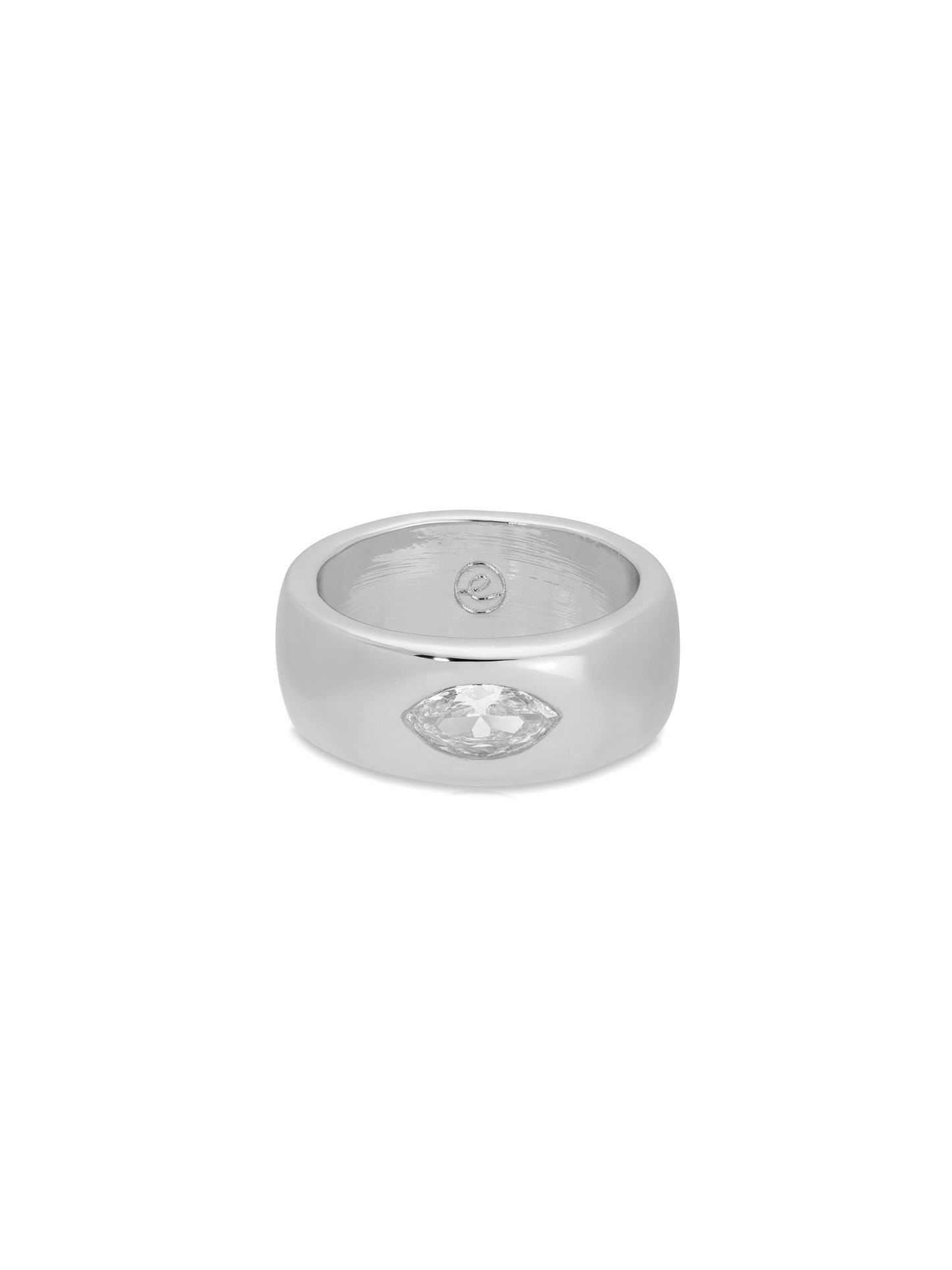 Marquise Cut Treasure Ring rhodium