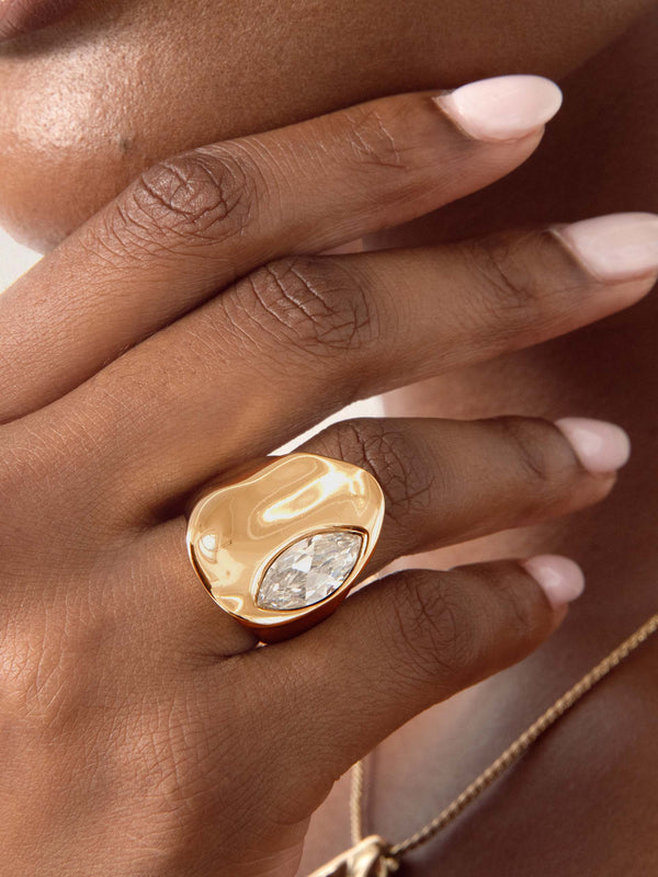 Liquid Crystal Statement Ring Second